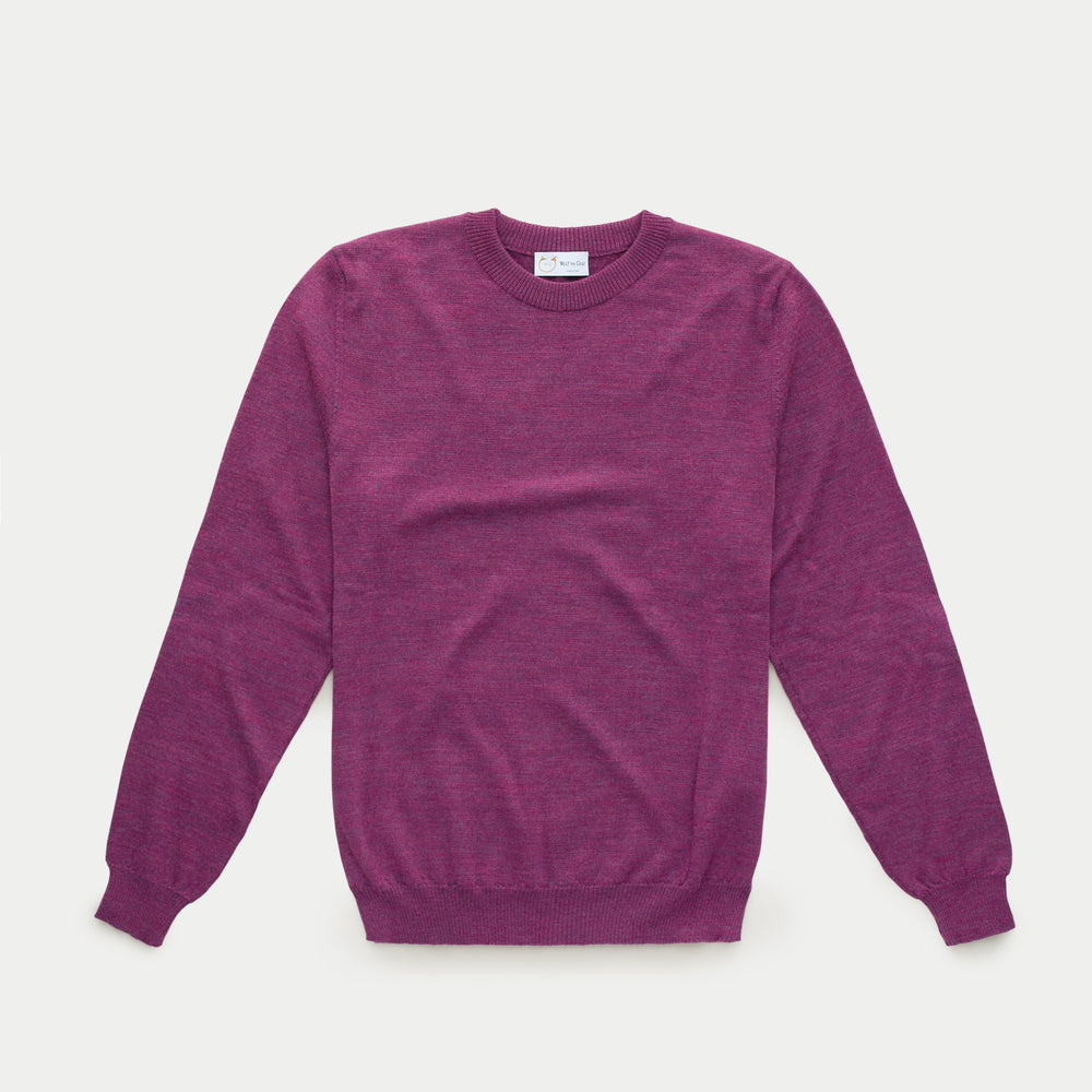 Wool Crewneck Sweater Purple
