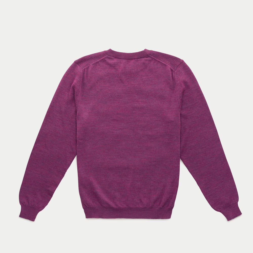 Wool Crewneck Sweater Purple
