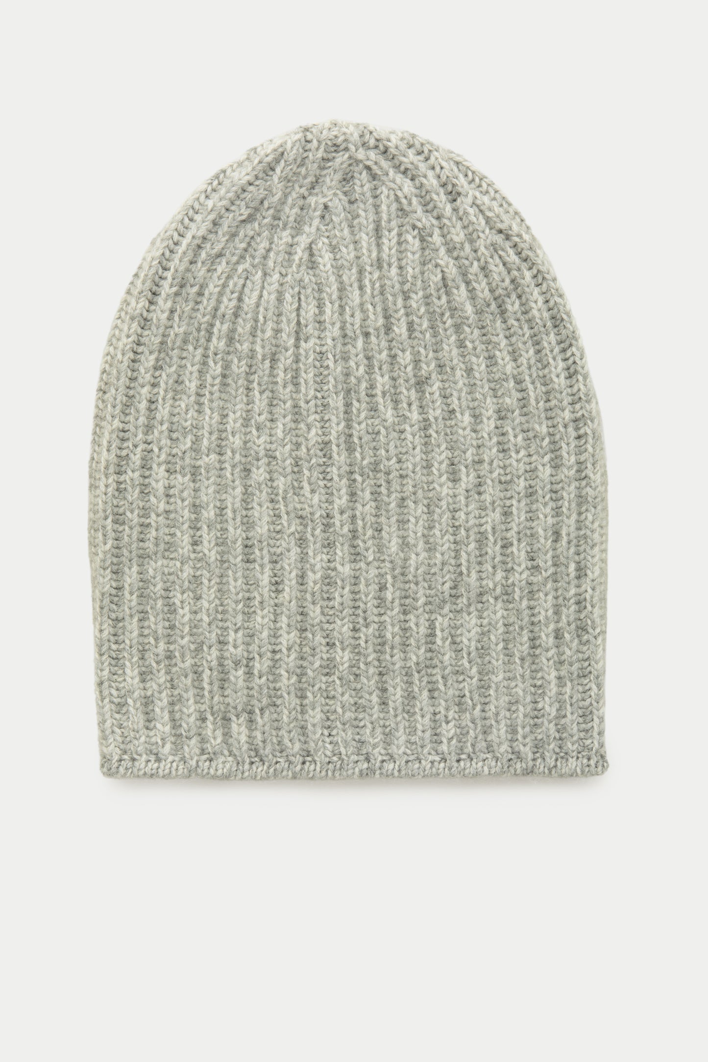 Watch Cap Cashmere Beanie Grey Moulinè