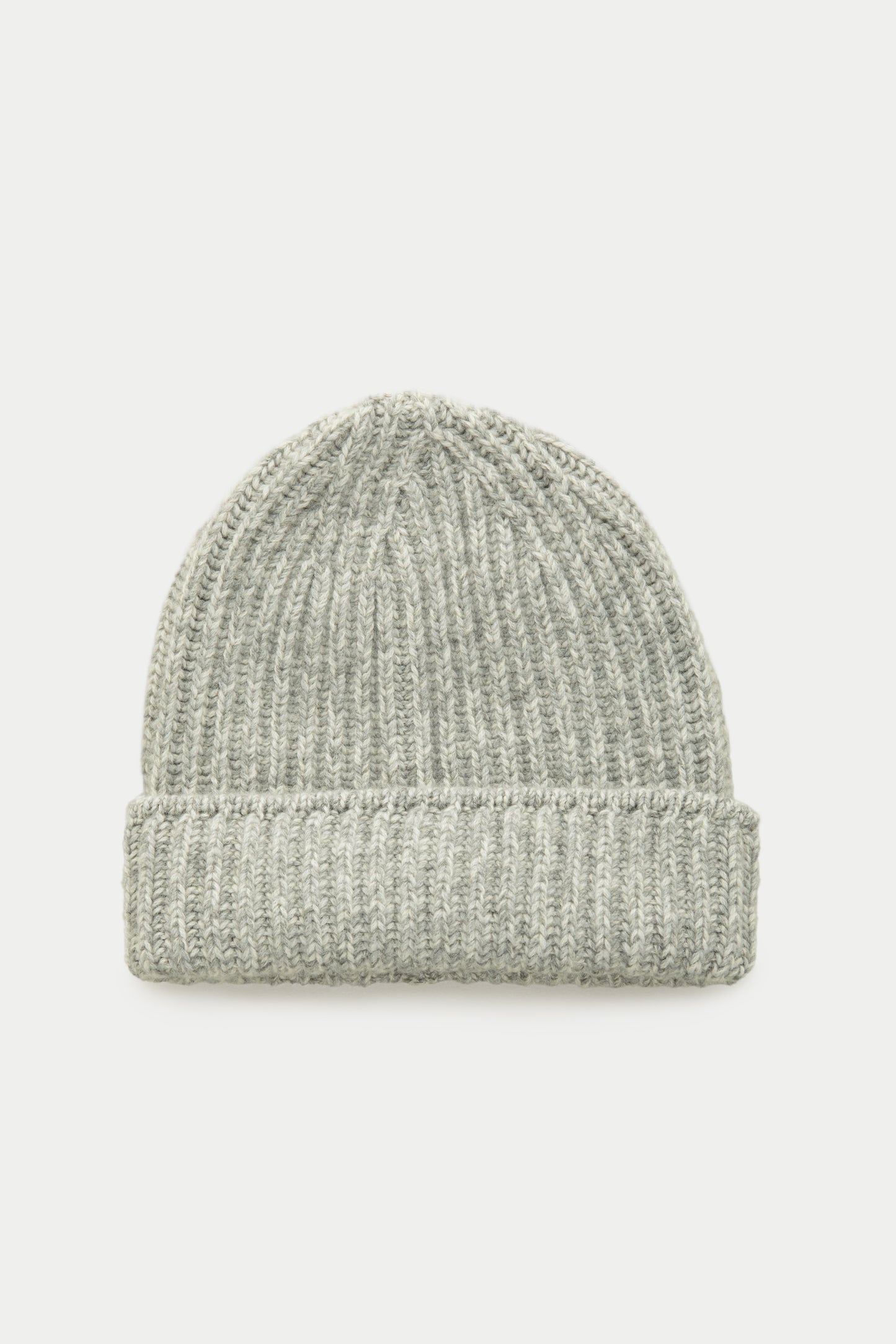 Watch Cap Cashmere Beanie Grey Moulinè