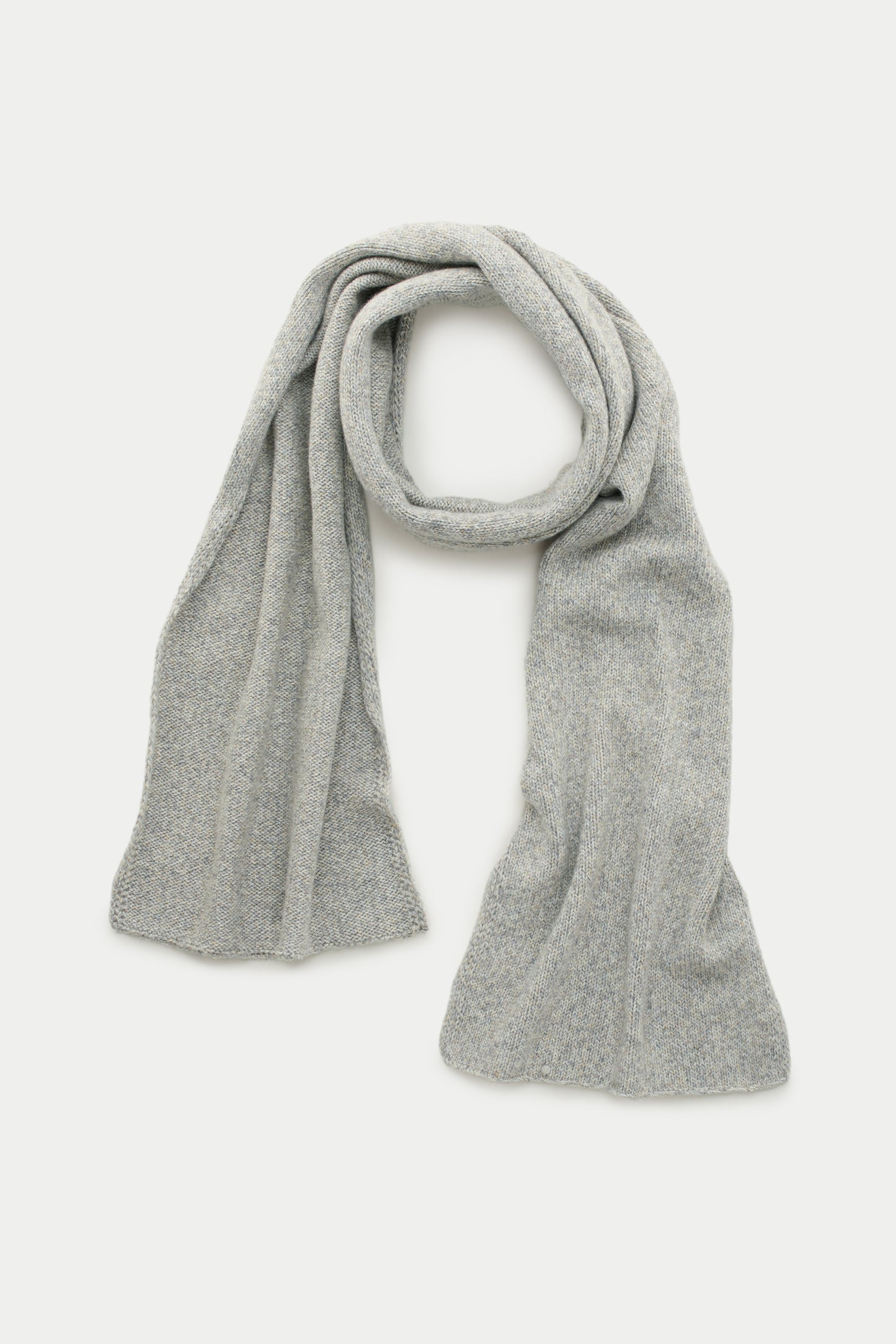 Knitted Maglia Rasata Baby Alpaca Scarf Grigio Antico