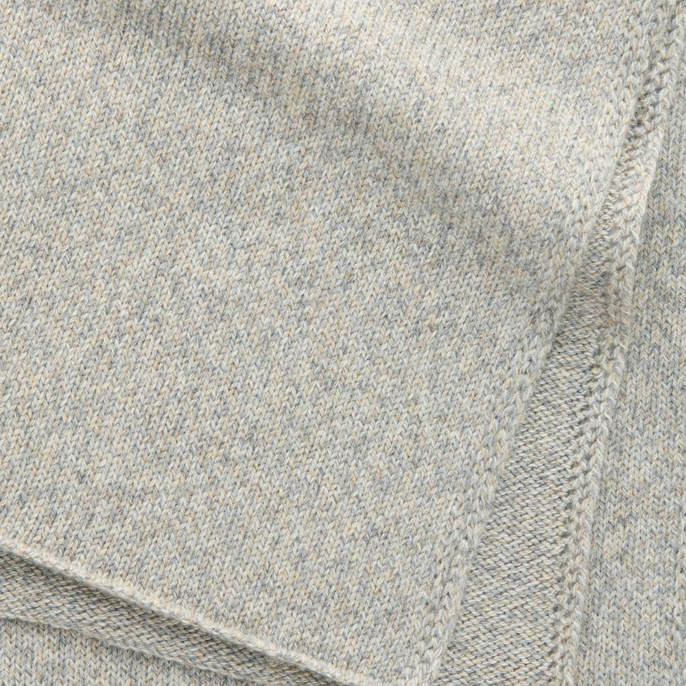 Knitted Maglia Rasata Baby Alpaca Scarf Grigio Antico
