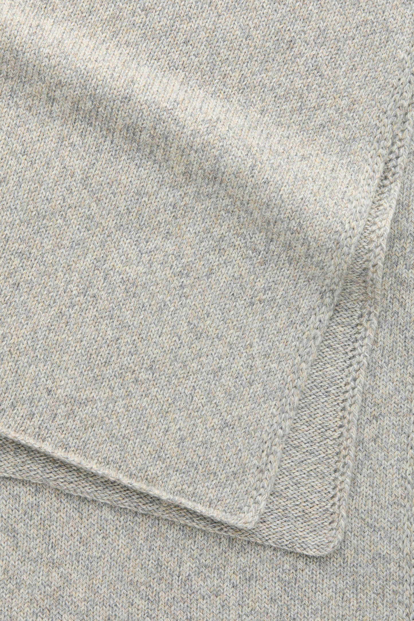 Knitted Maglia Rasata Baby Alpaca Scarf Grigio Antico