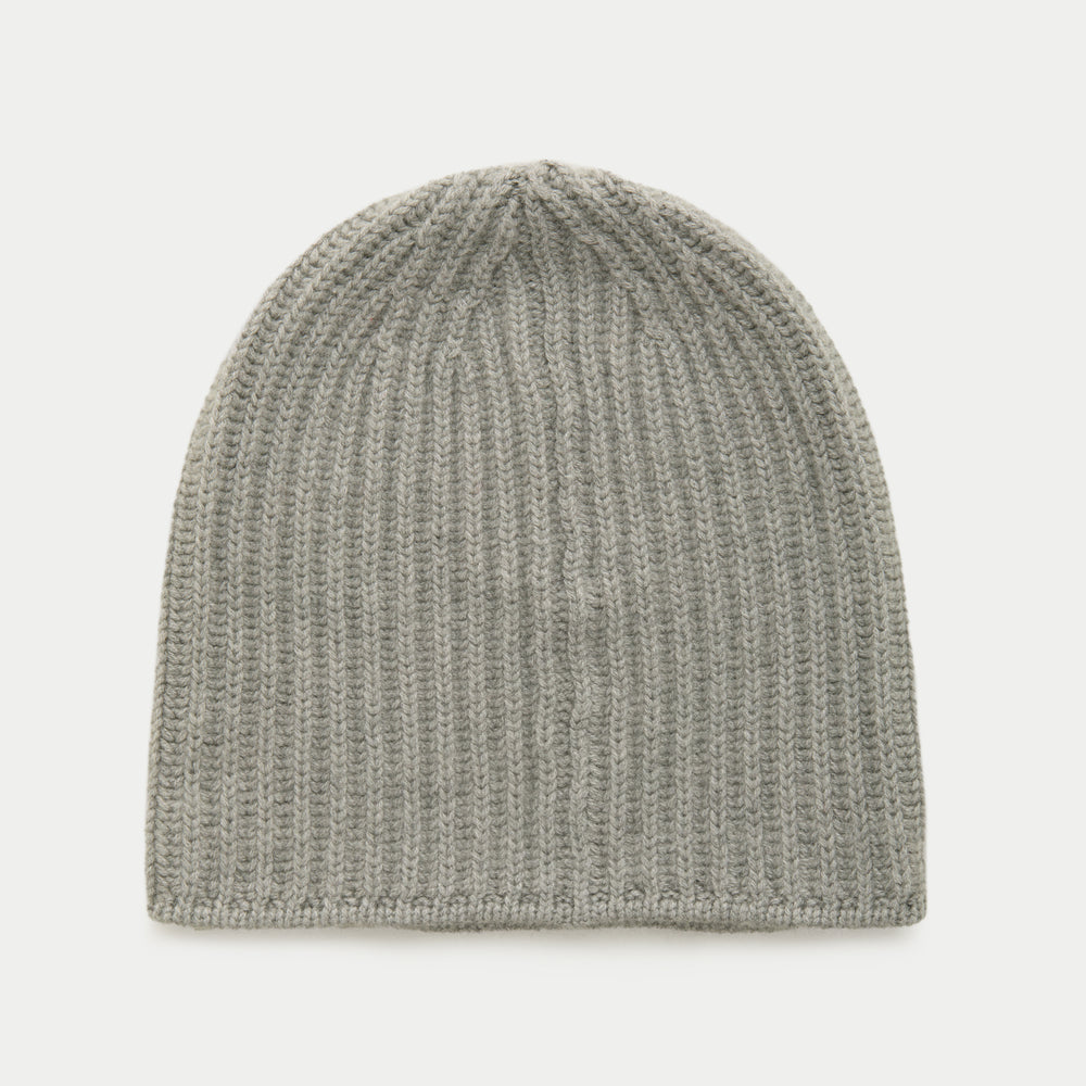 Watch Cap Cashmere Beanie Grigio Chiaro