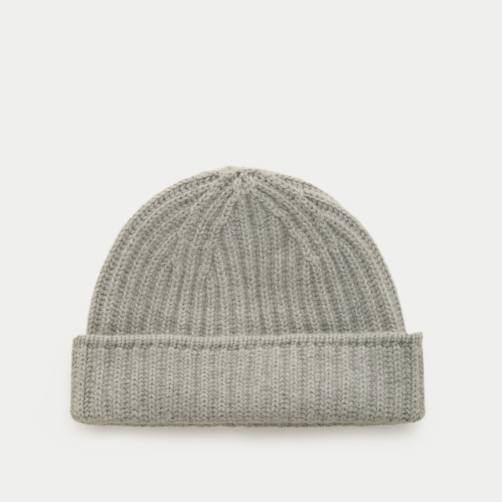 Watch Cap Cashmere Beanie Grigio Chiaro