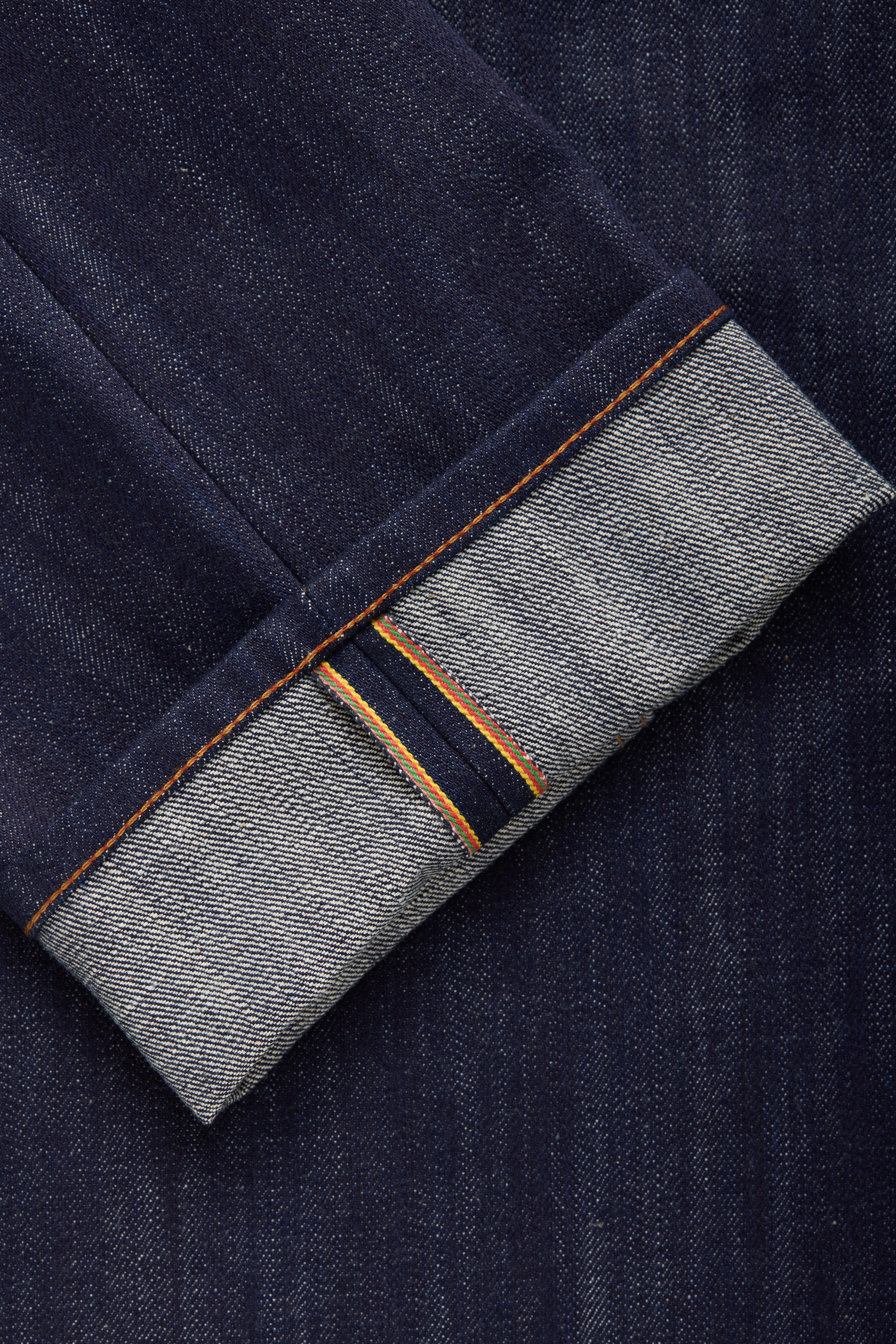 メンズ ColdAsia Embroidery Selvedge Raw Denim