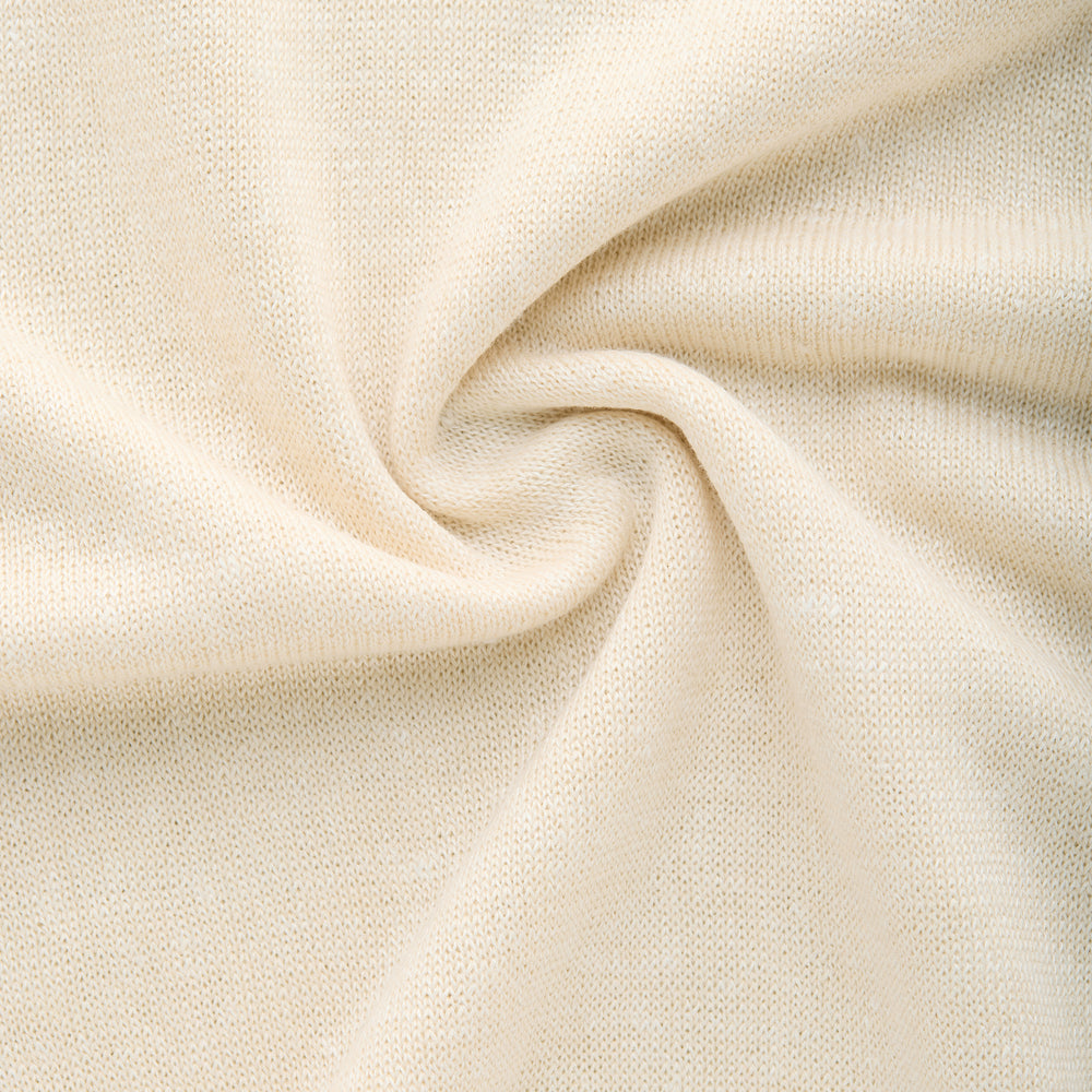 
                  
                    Short Sleeve Linen Cotton Knitted Johnny Collar Polo Panna
                  
                