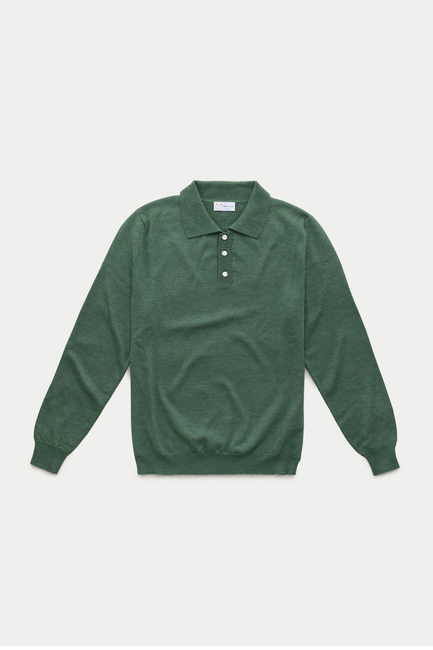 Wool Knitted Long Sleeve Polo Abete