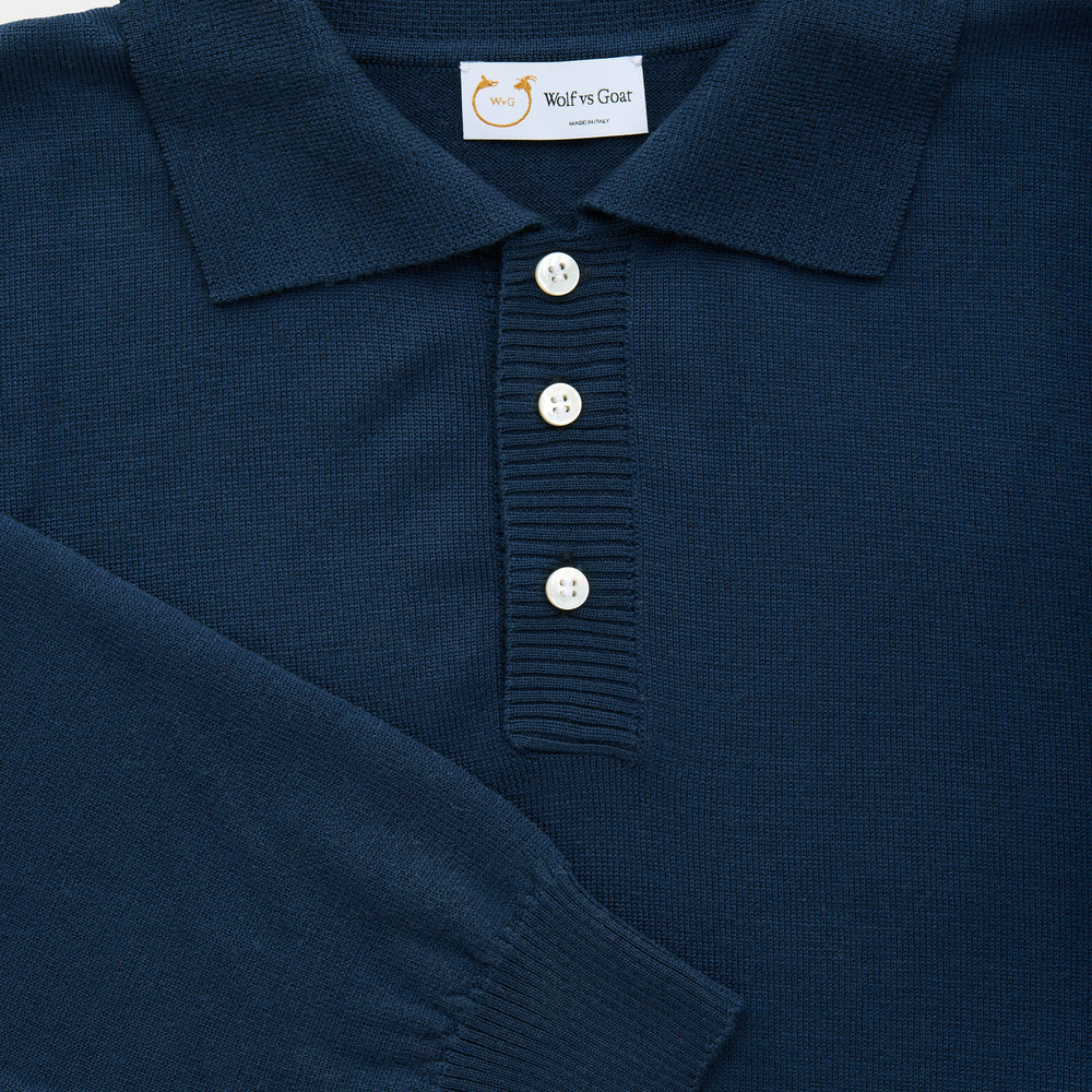 
                  
                    Wool Knitted Long Sleeve Polo Ardesia
                  
                