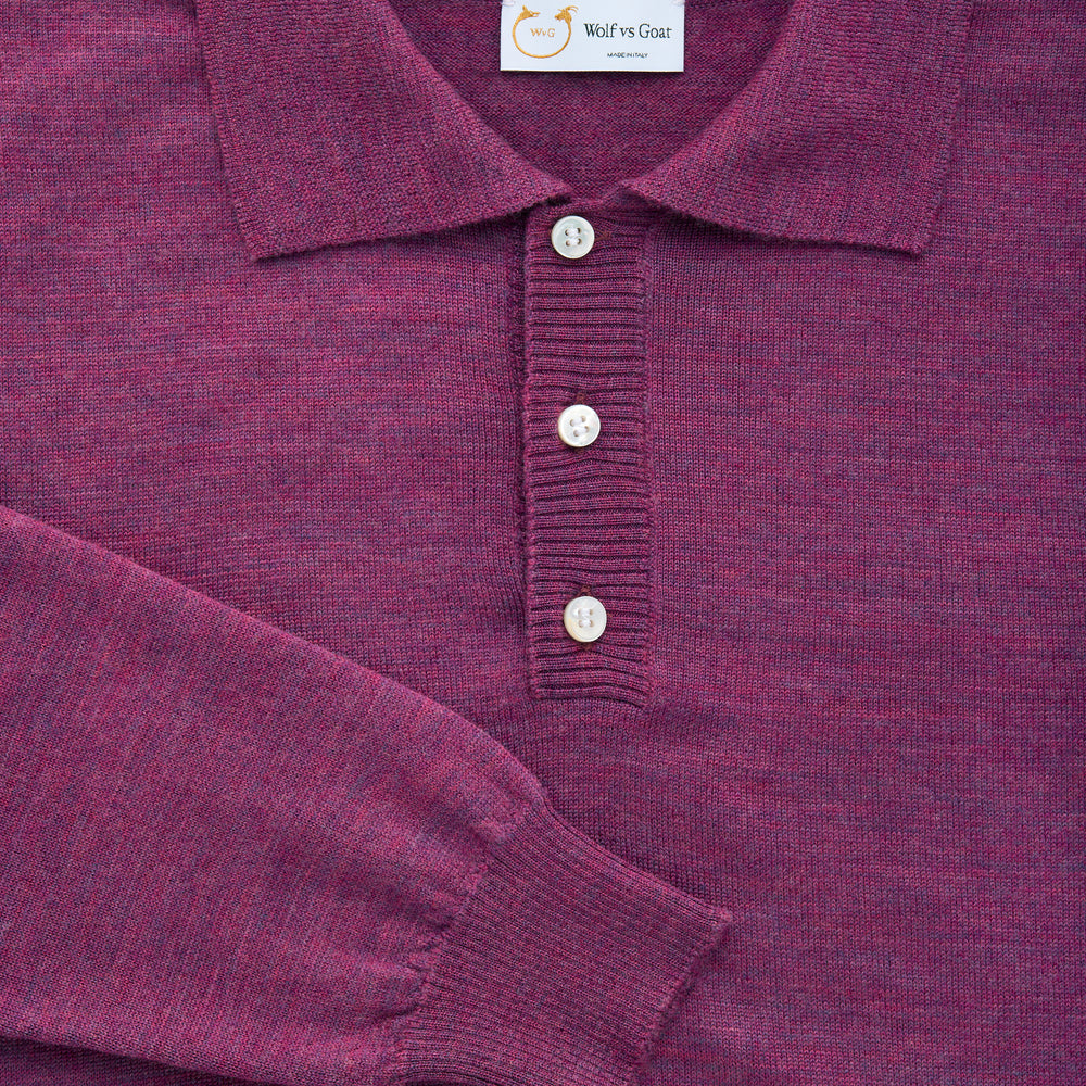 
                  
                    Wool Knitted Long Sleeve Polo Purple
                  
                