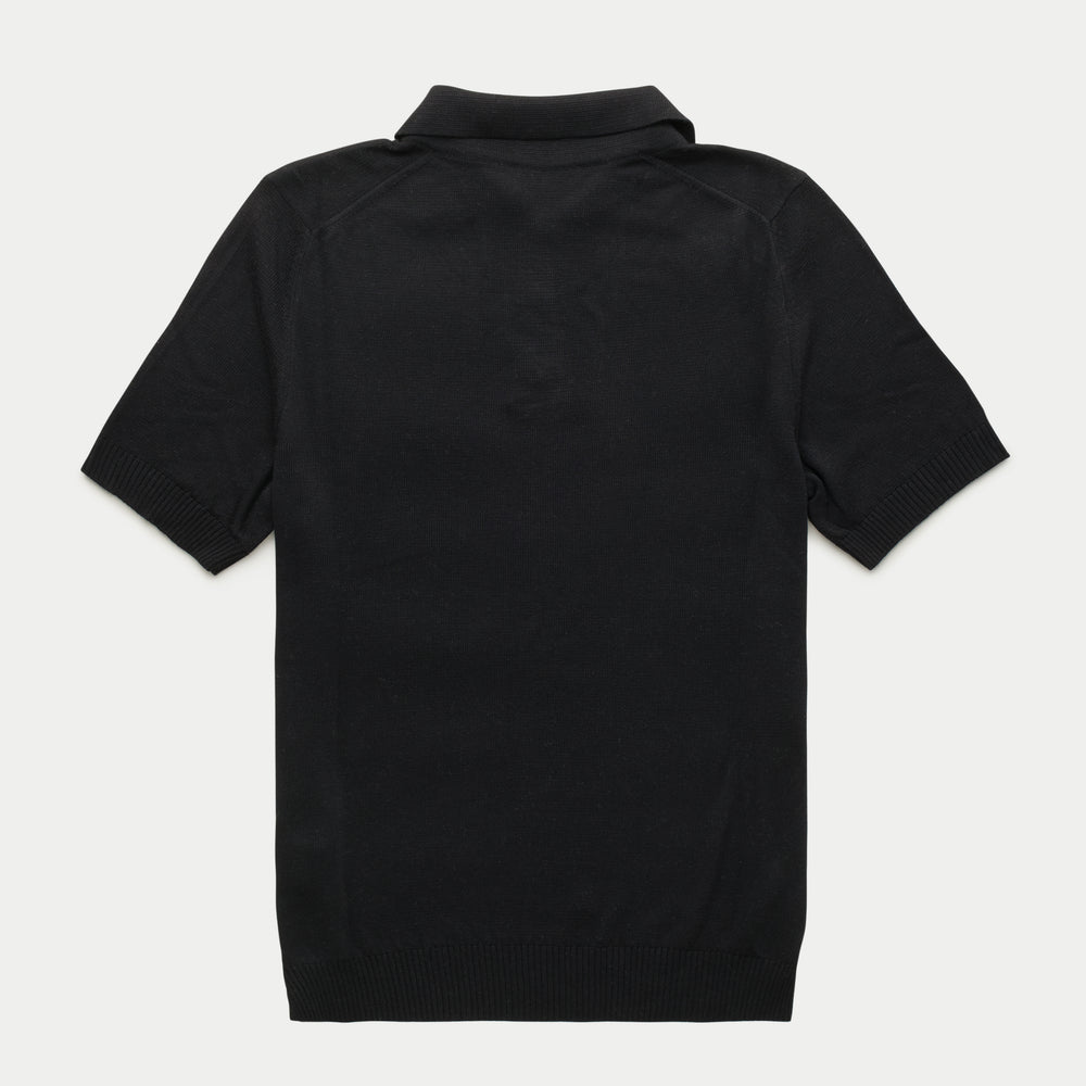 
                  
                    Bamboo Cashmere Knitted Short Sleeve Polo Black
                  
                