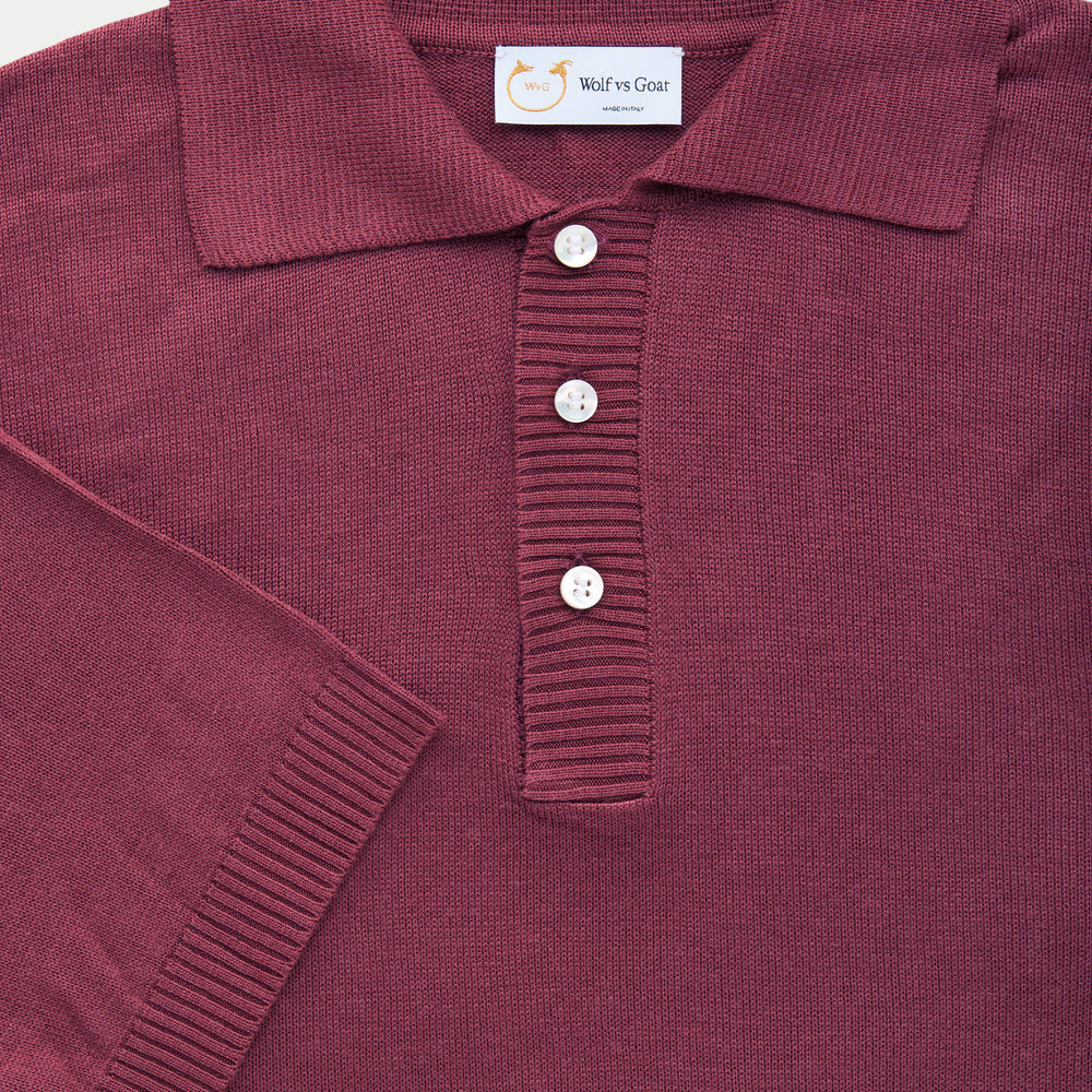 
                  
                    Bamboo Cashmere Knitted Short Sleeve Polo Plum
                  
                