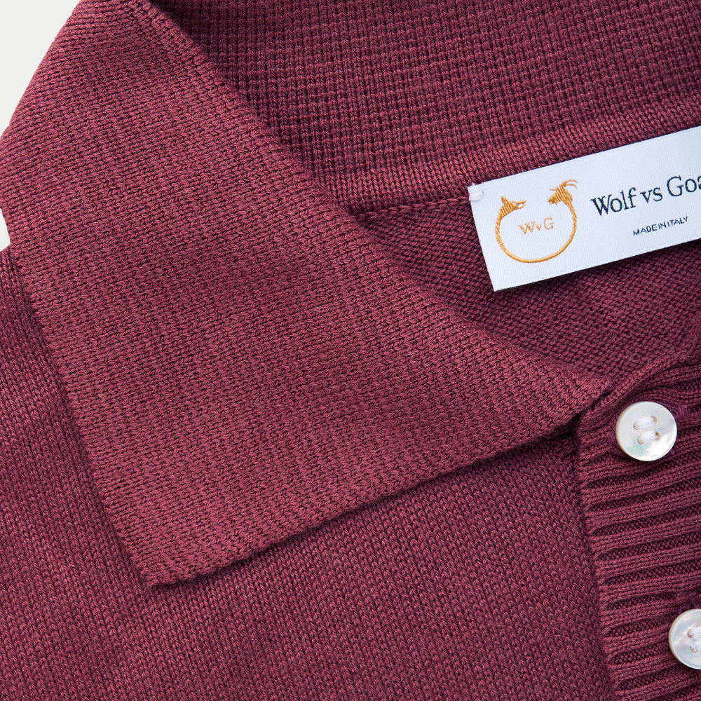 
                  
                    Bamboo Cashmere Knitted Short Sleeve Polo Plum
                  
                