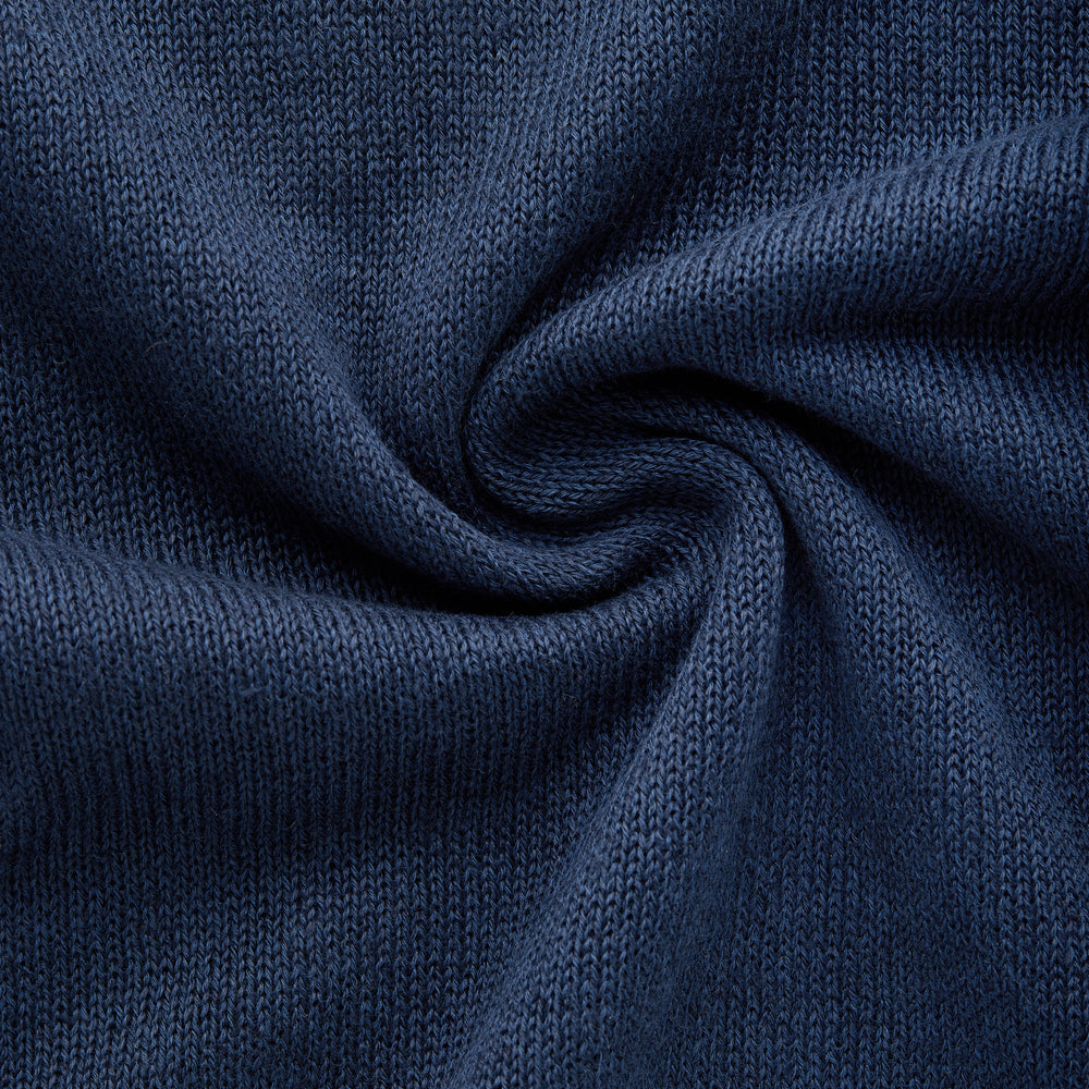 
                  
                    Long Sleeve Knitted Linen Cotton Roll Neck Navy
                  
                