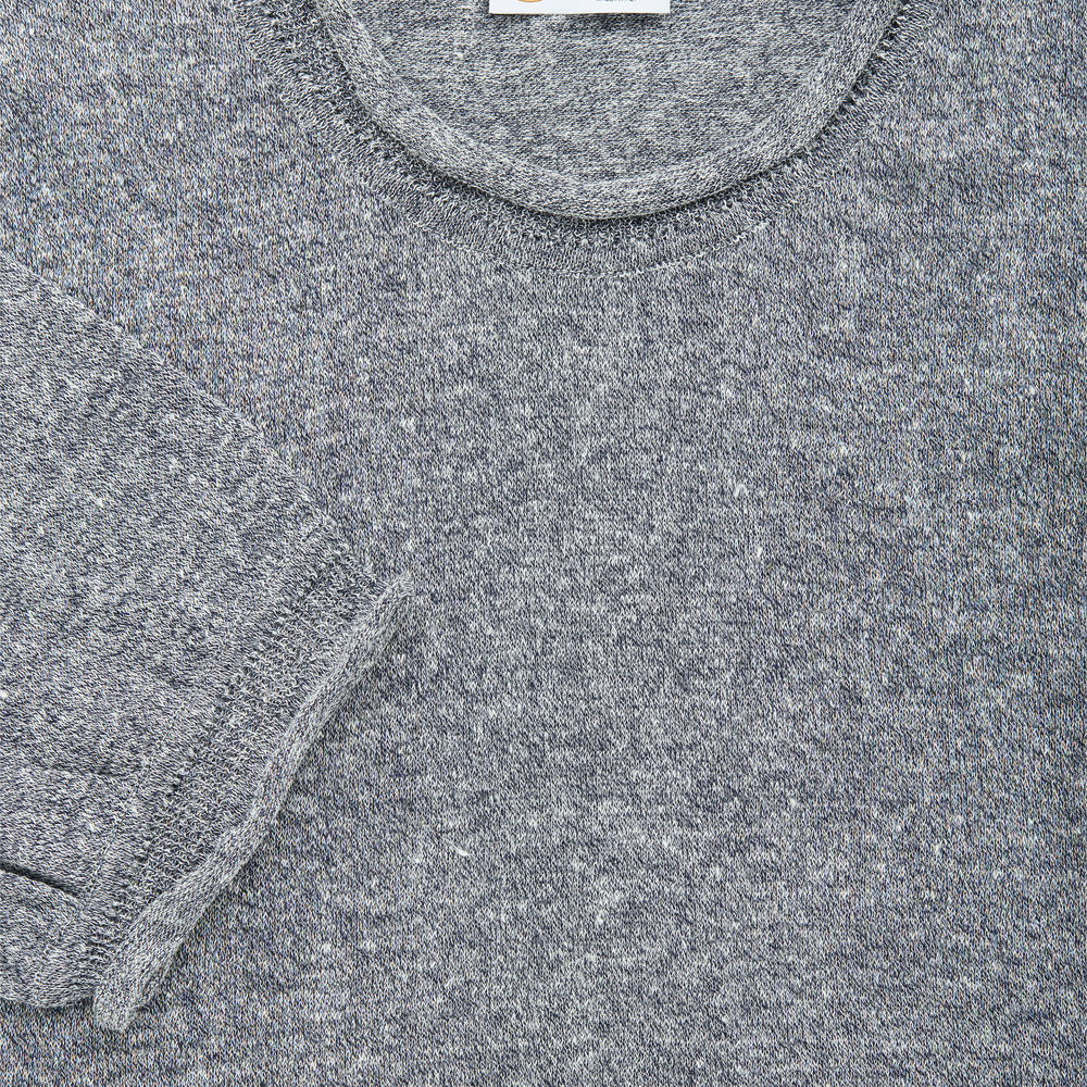Short Sleeve Knitted Linen Cotton Roll Neck Temporale