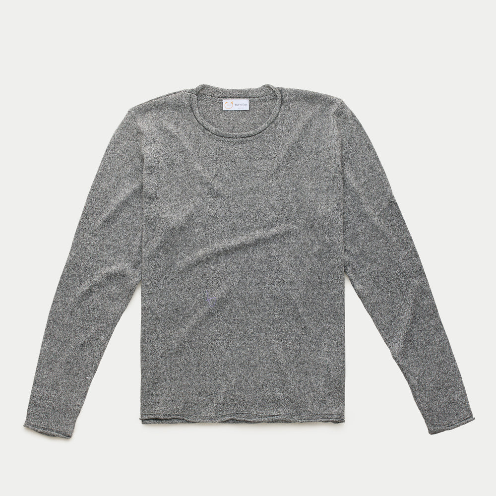 Long Sleeve Knitted Linen Cotton Roll Neck Zebra