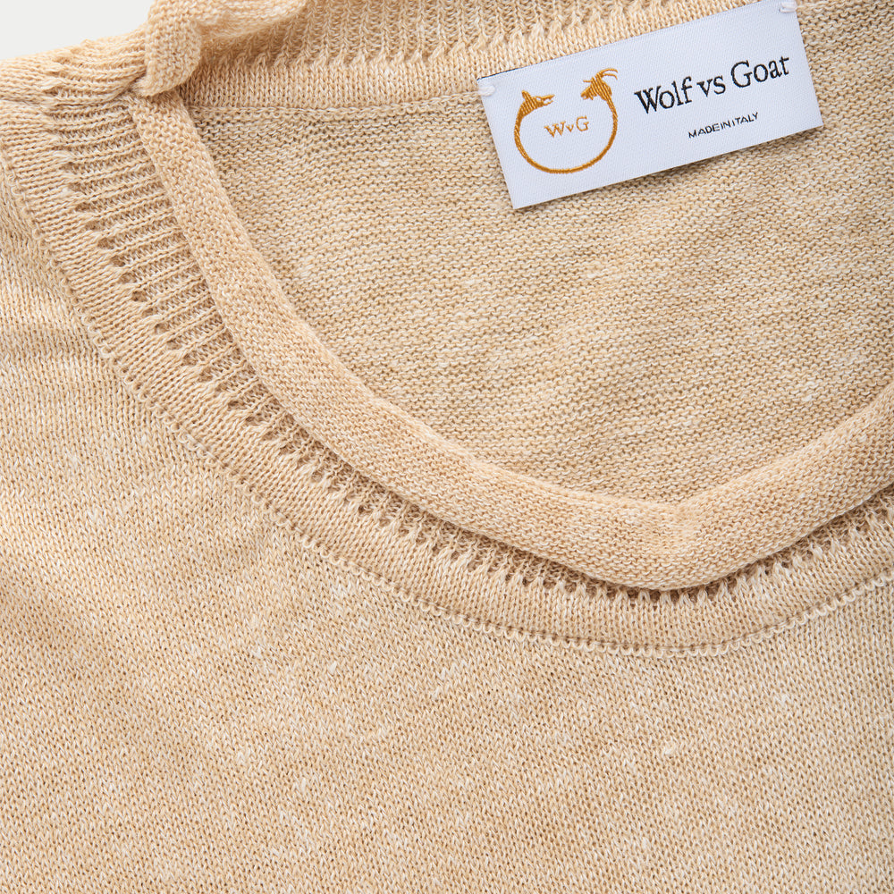 
                  
                    Short Sleeve Knitted Linen Cotton Roll Neck Grano
                  
                