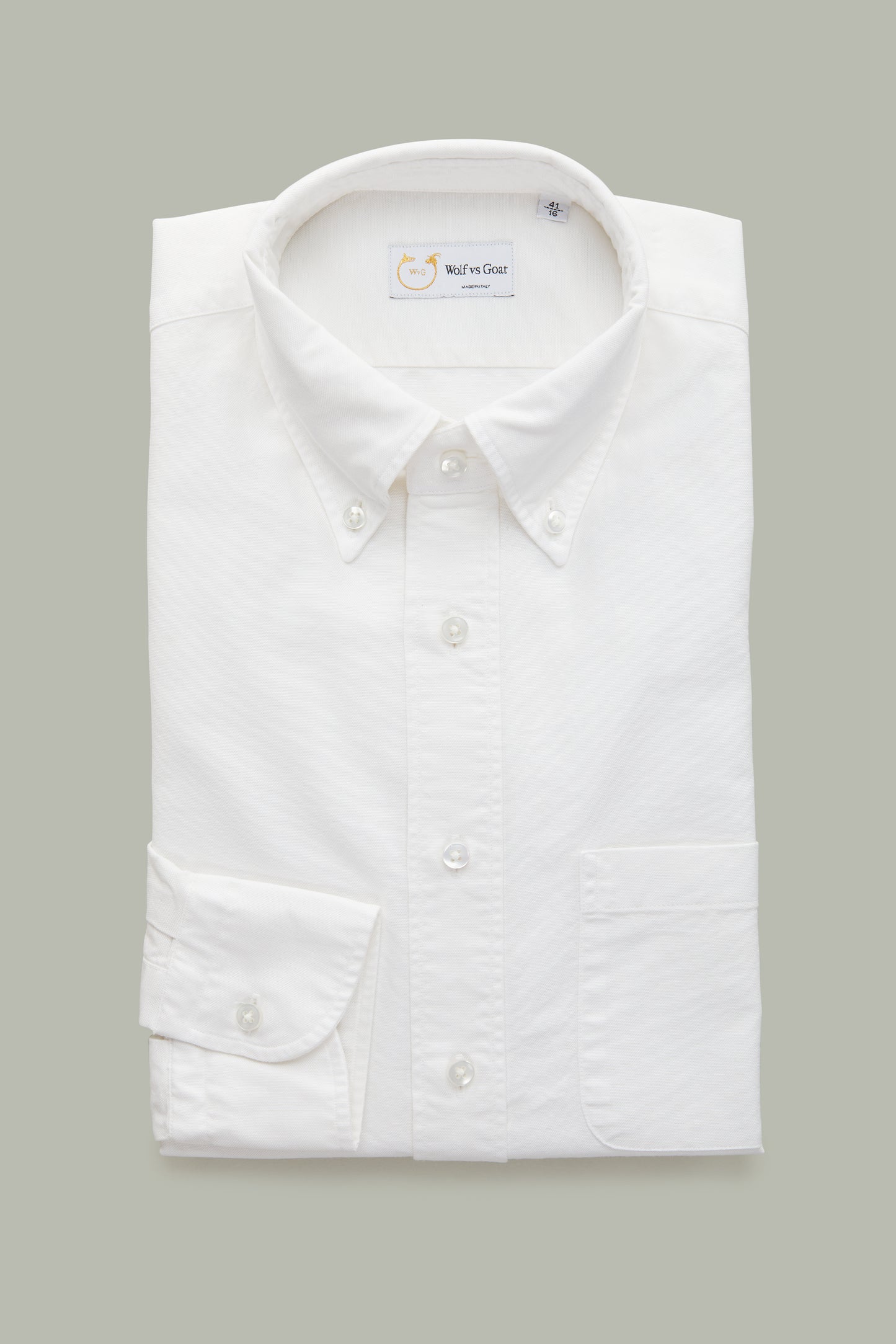 Garment Dyed Oxford White Onyx Long Sleeve Slim Before-Dinner