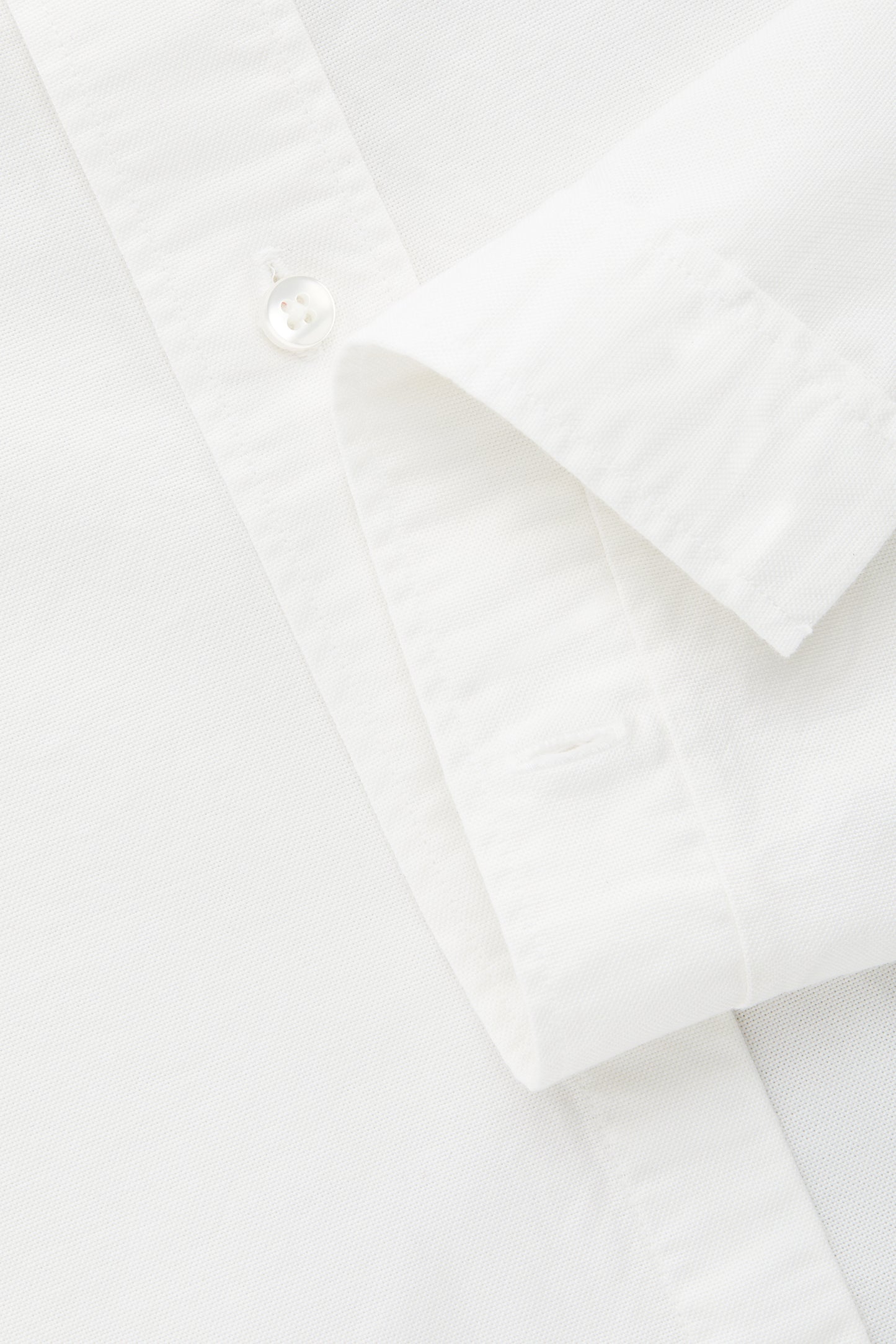 Garment Dyed Oxford White Onyx Long Sleeve Slim Before-Dinner