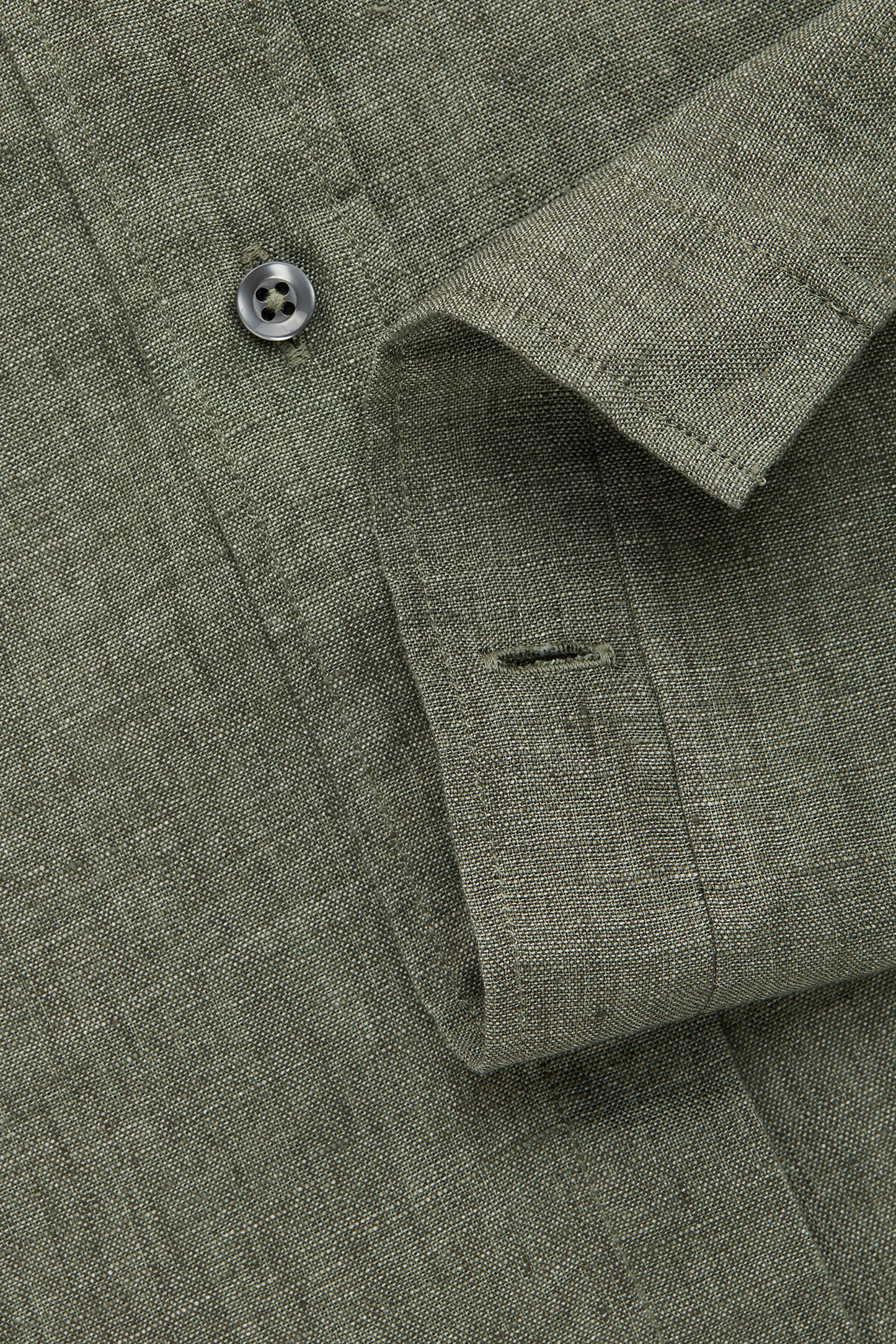 Linen Long Sleeve Regular Fit Charcoal Gray