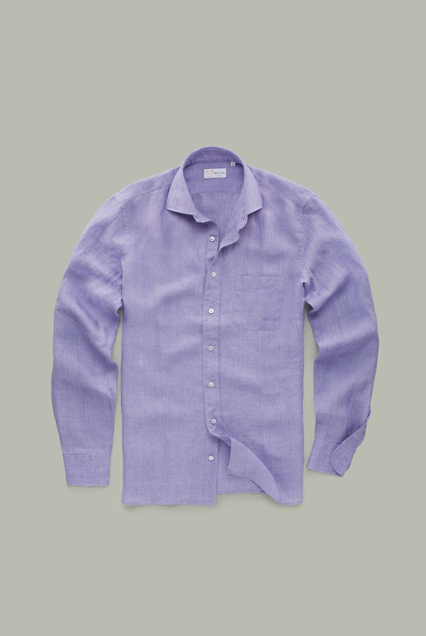 Linen Long Sleeve Regular Fit Purple