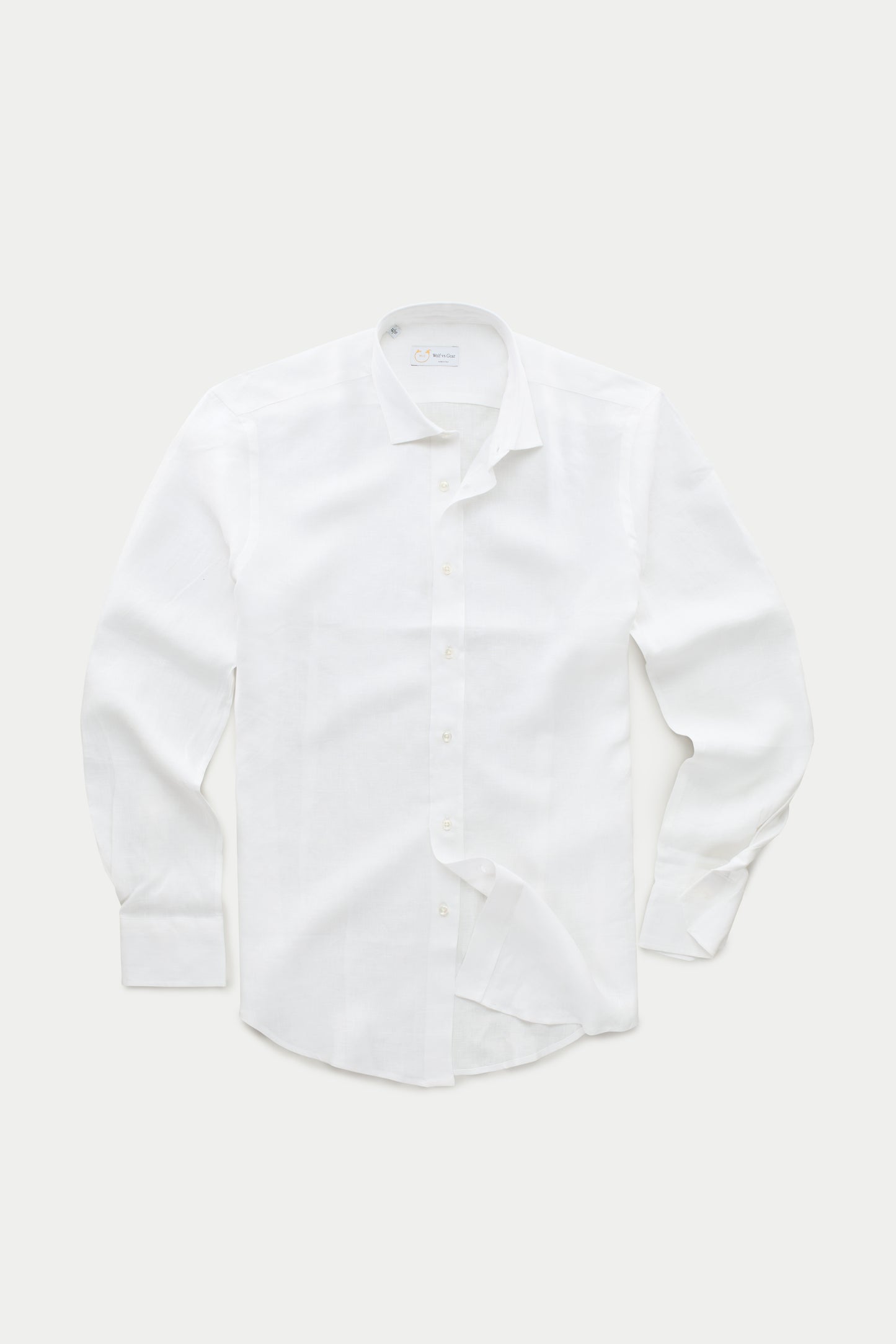 Slim Long Sleeve Linen Shirt White 40 / White / Button Up Collar Long Sleeve Slim Before-Dinner Slim Long Sleeve Linen Shirt White 40 / White / Button Up Collar Long Sleeve Slim Before-Dinner