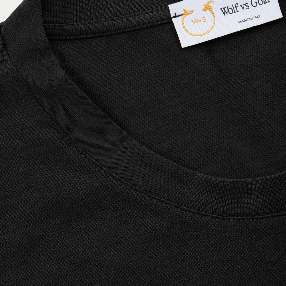 
                  
                    Silk Cotton Long Sleeve Crew Neck T-Shirt Black
                  
                