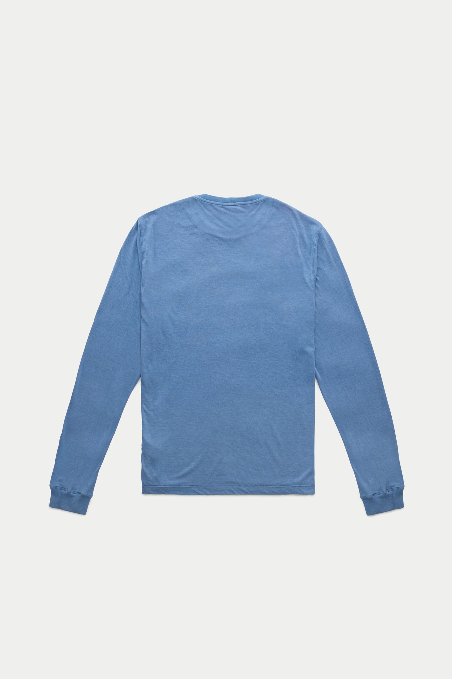 Light Weight Bamboo Sorona Long Sleeve Crew Neck T-Shirt Moonlight Blue