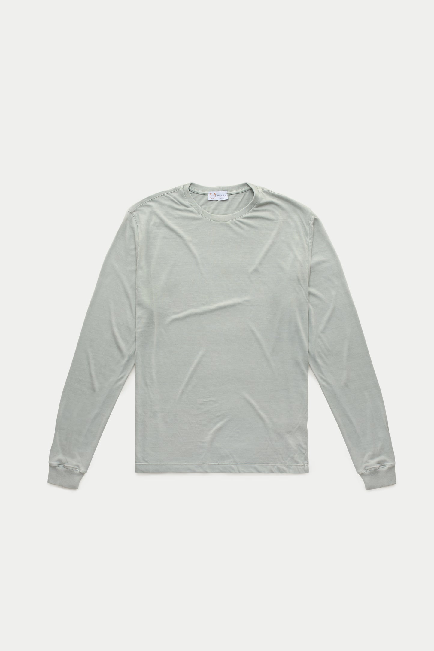 Light Weight Bamboo Sorona Long Sleeve Crew Neck T-Shirt Steel