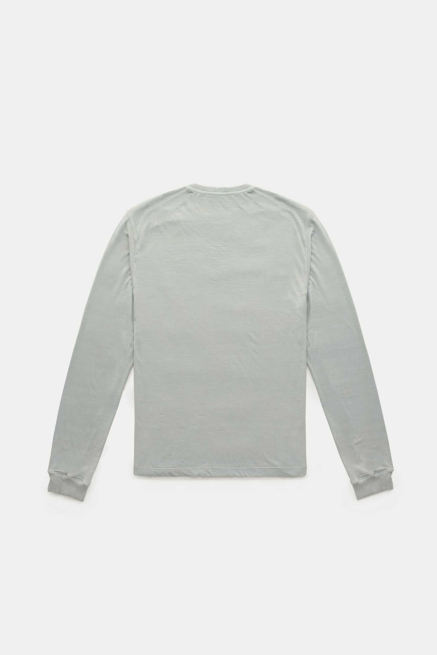 Light Weight Bamboo Sorona Long Sleeve Crew Neck T-Shirt Steel