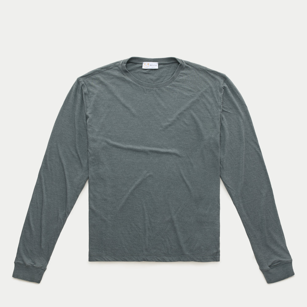 Bamboo Sorona Long Sleeve Crew Neck T-Shirt Darkest Spruce