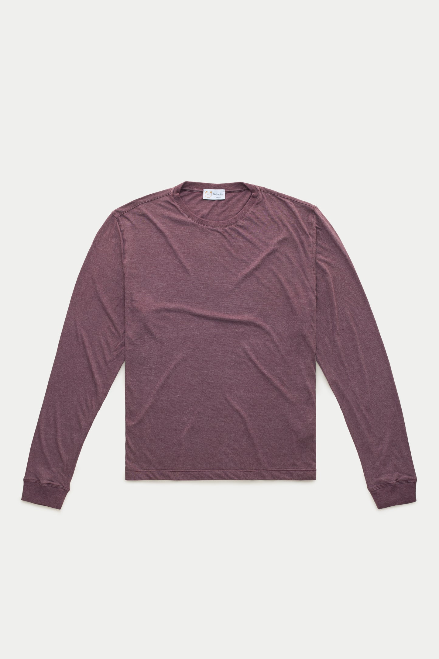 Bamboo Sorona Long Sleeve Crew Neck T-Shirt Mulberry Wine
