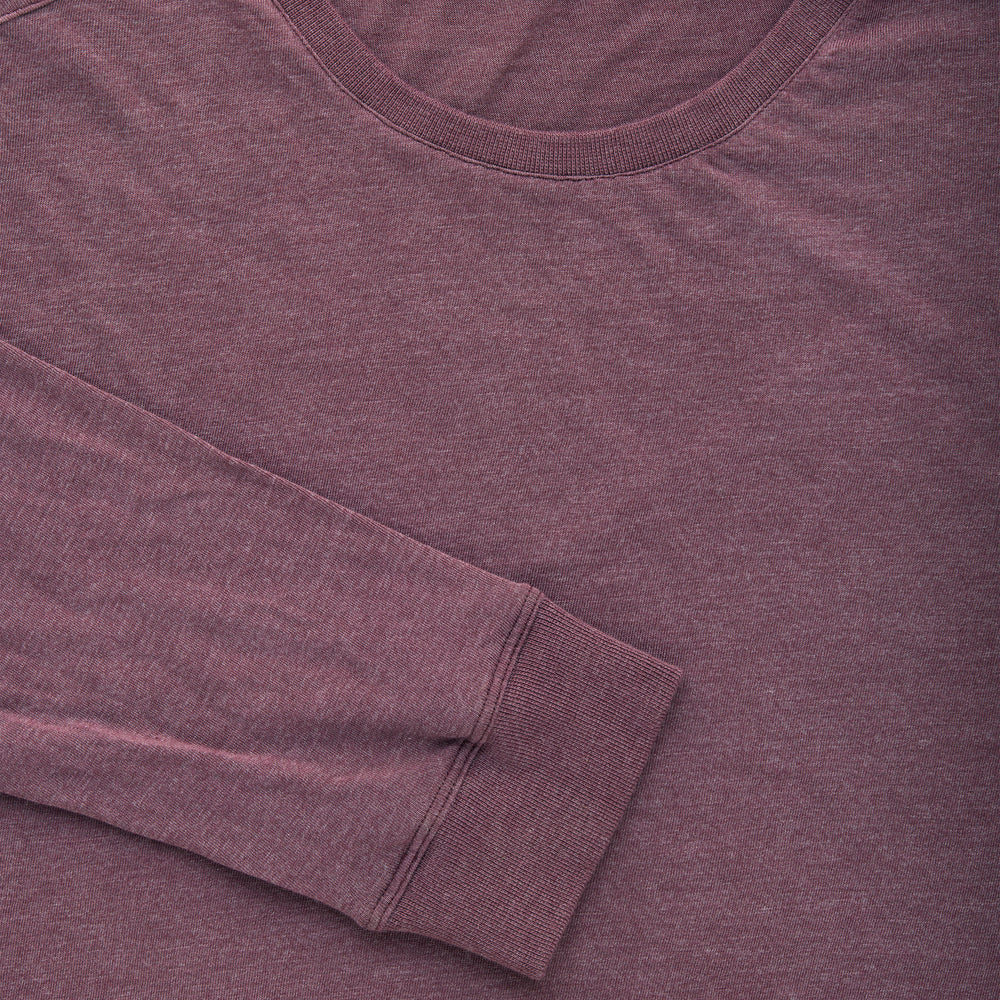 Bamboo Sorona Long Sleeve Crew Neck T-Shirt Mulberry Wine