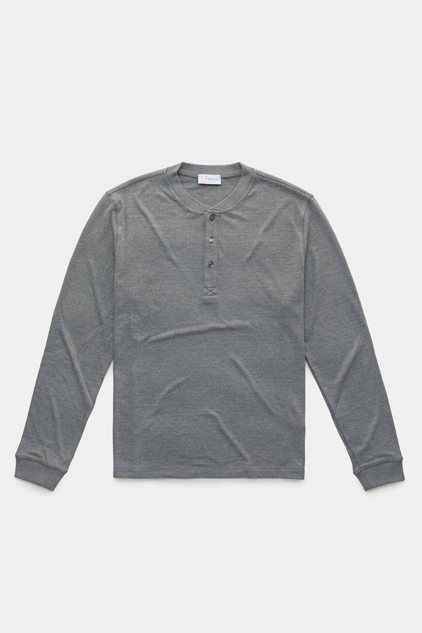 Henley Long Sleeve Bamboo Sorona Interlock Grey