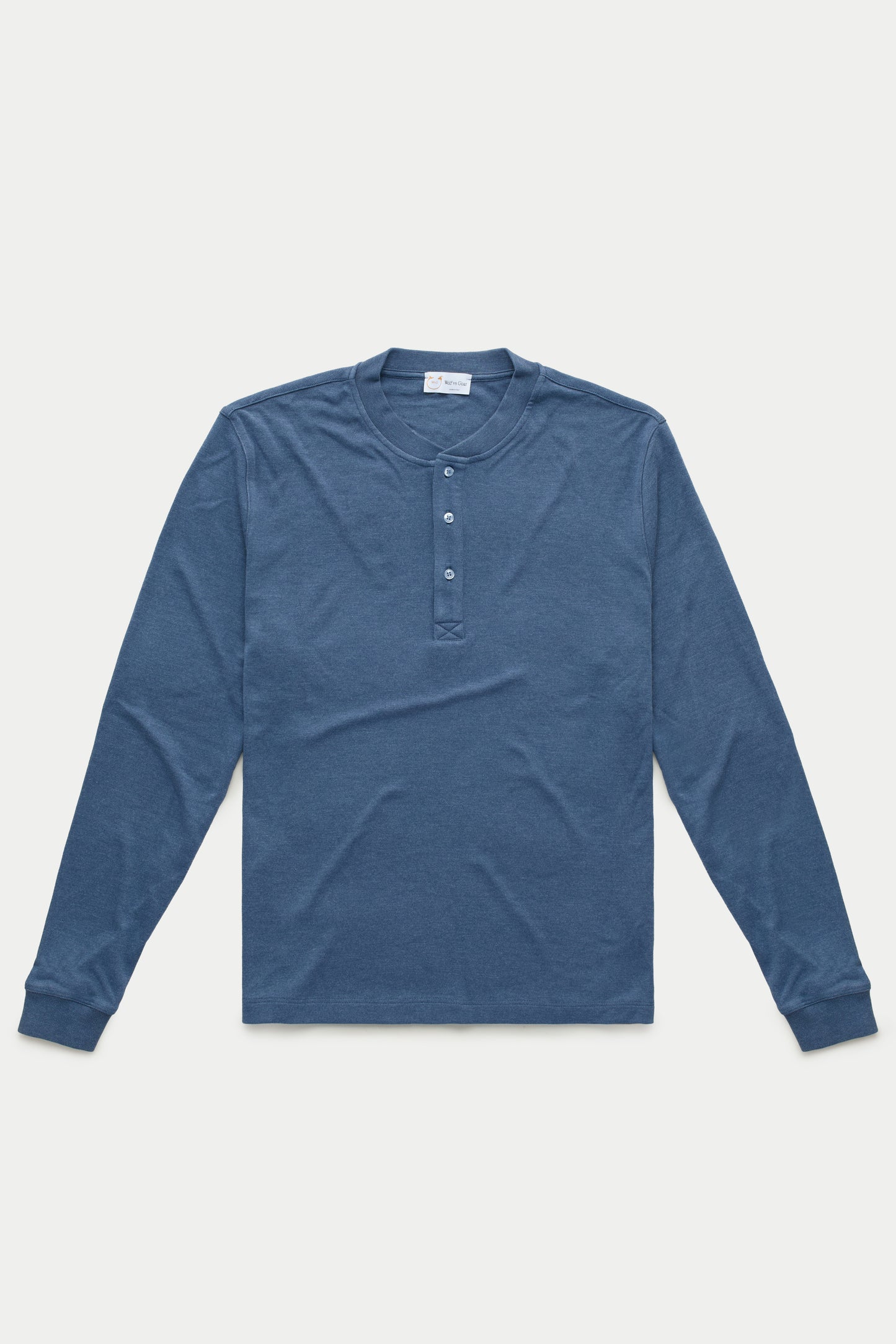 Henley Long Sleeve Bamboo Sorona Interlock Navy