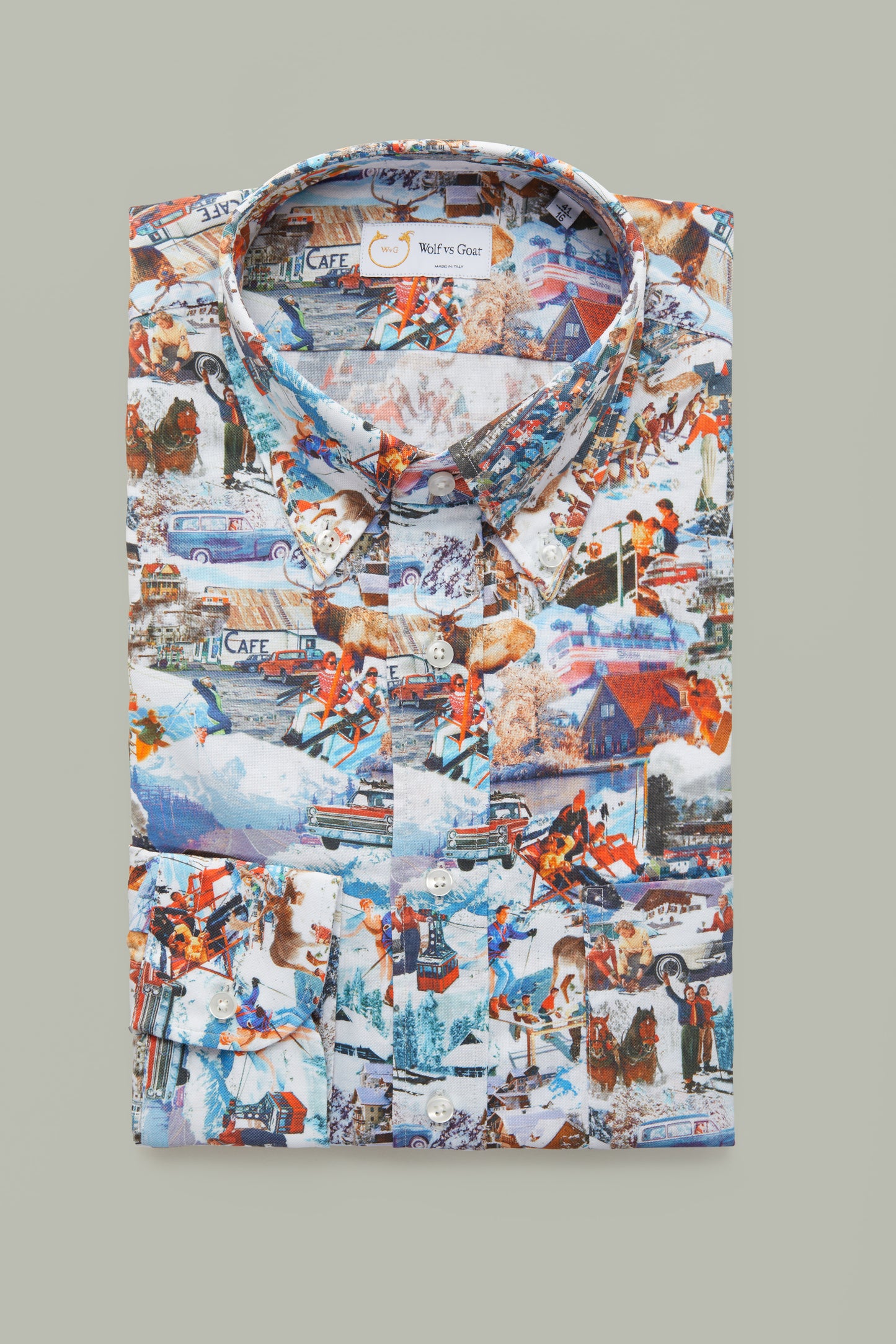 Skiing Holiday Button Down Oxford