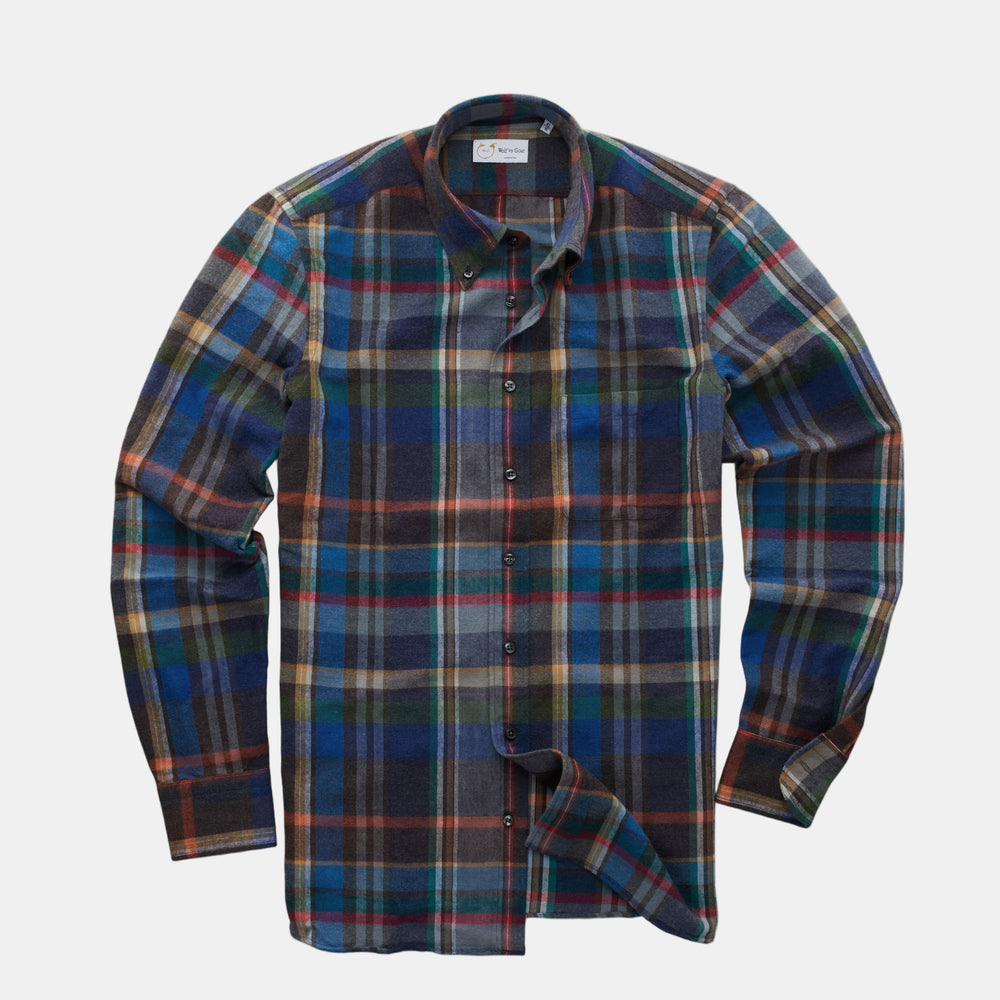 Wool Cotton Regular Button Down Shirt Woolshire