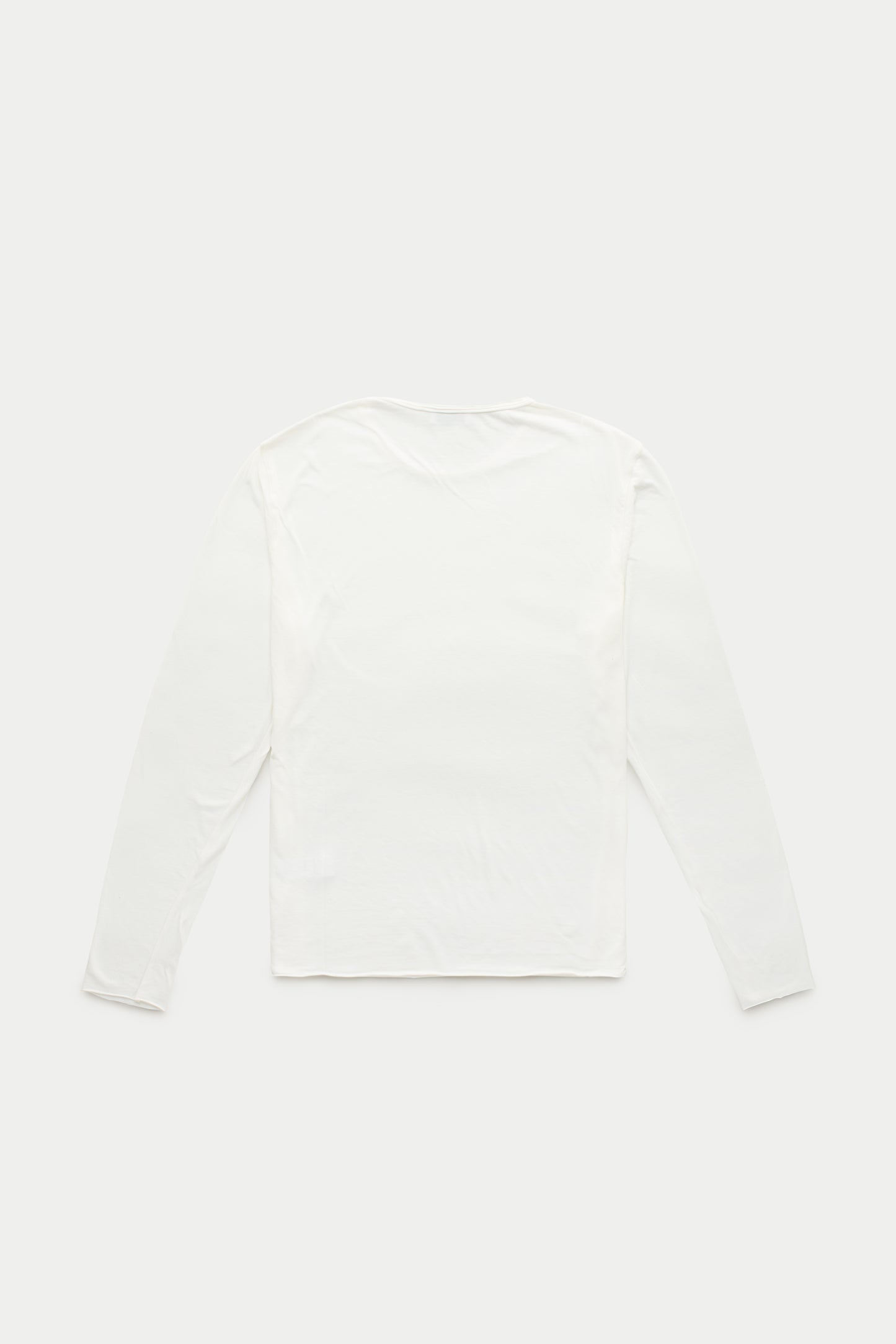 Light Weight Bamboo Sorona Long Sleeve Roll Neck T-Shirt Cloud Dancer