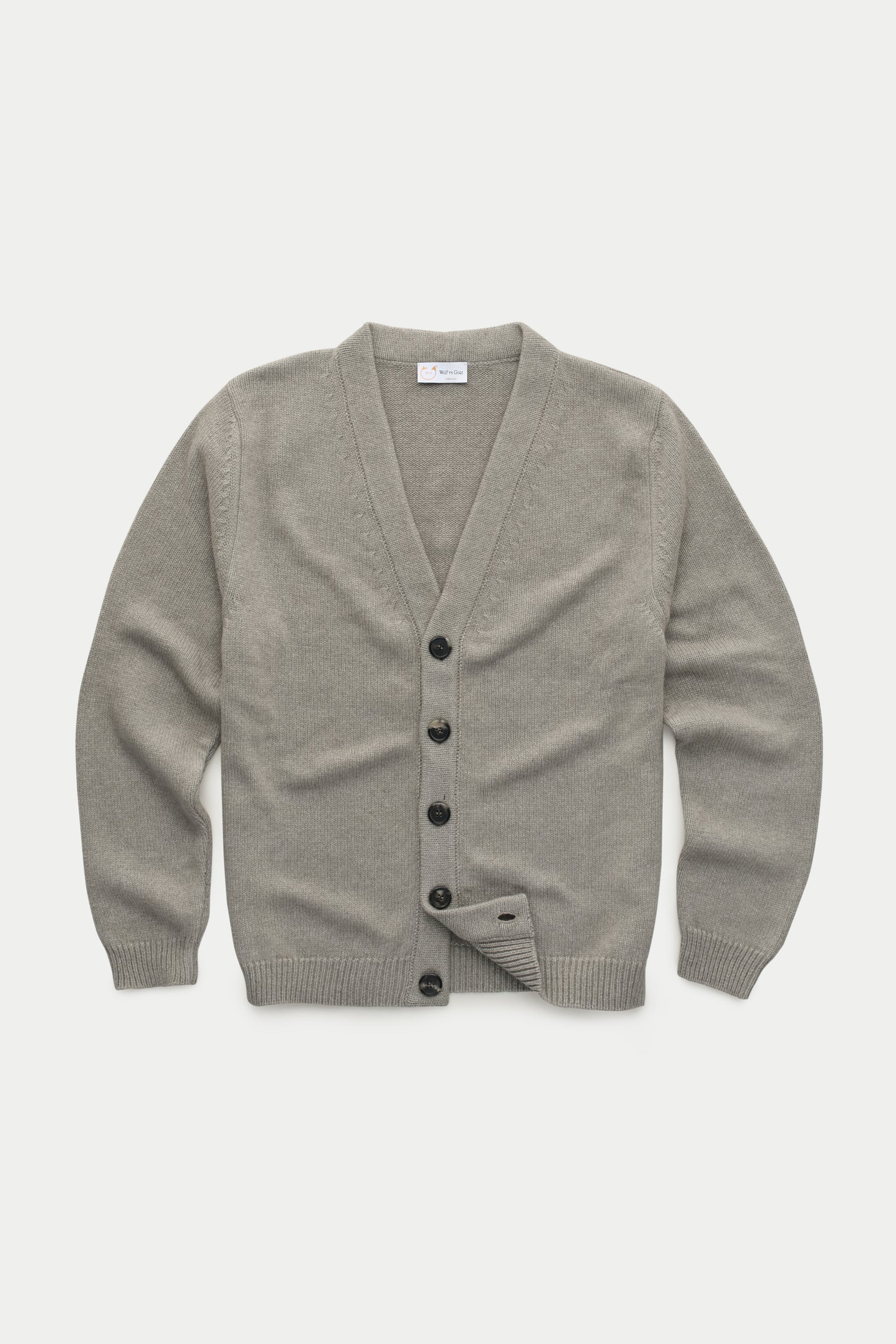 Baby Wool and Sable Knitted Cardigan Tundra