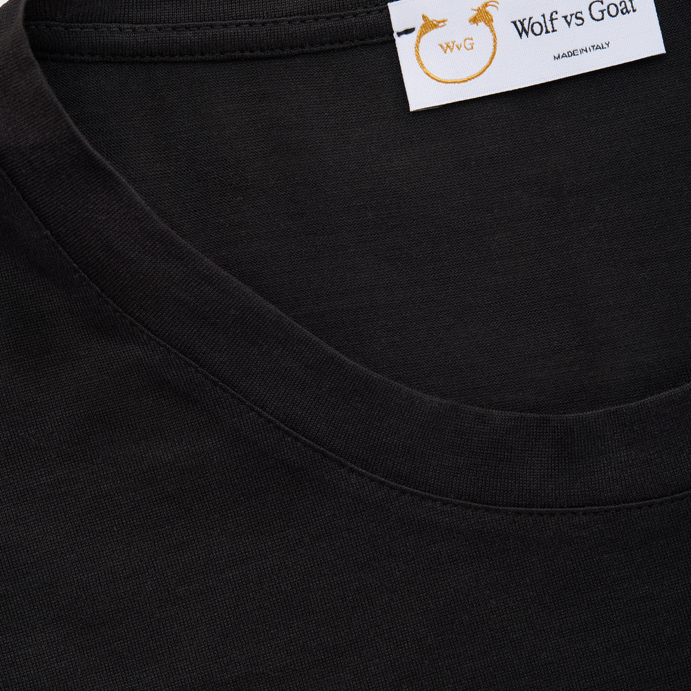 
                  
                    Silk Cotton Short Sleeve Crew Neck T-Shirt Black
                  
                