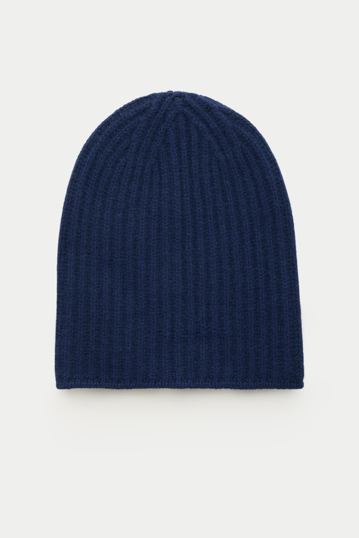 Wide Cuff Cashmere Beanie Navy