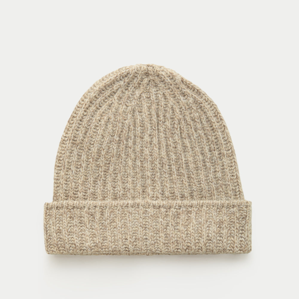 Wide Cuff Cashmere Beanie Orzo