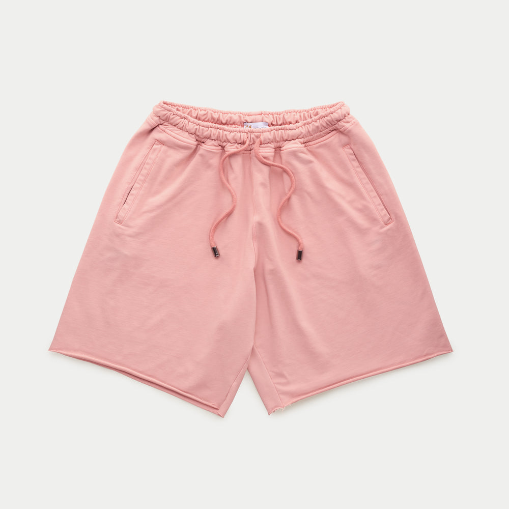 Bamboo Sorona Sweatshorts Rolled Hem Rose Tan