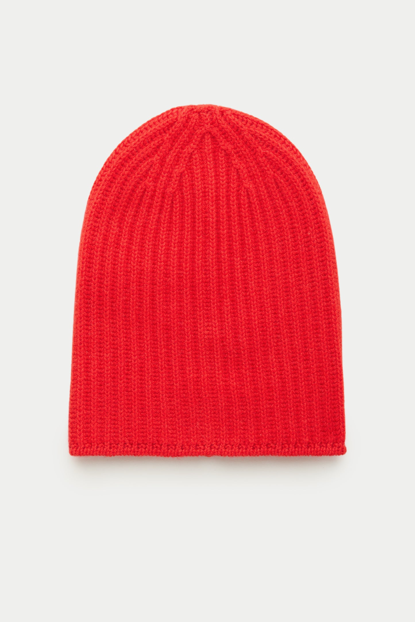 Wide Cuff Cashmere Beanie Pompeian Red