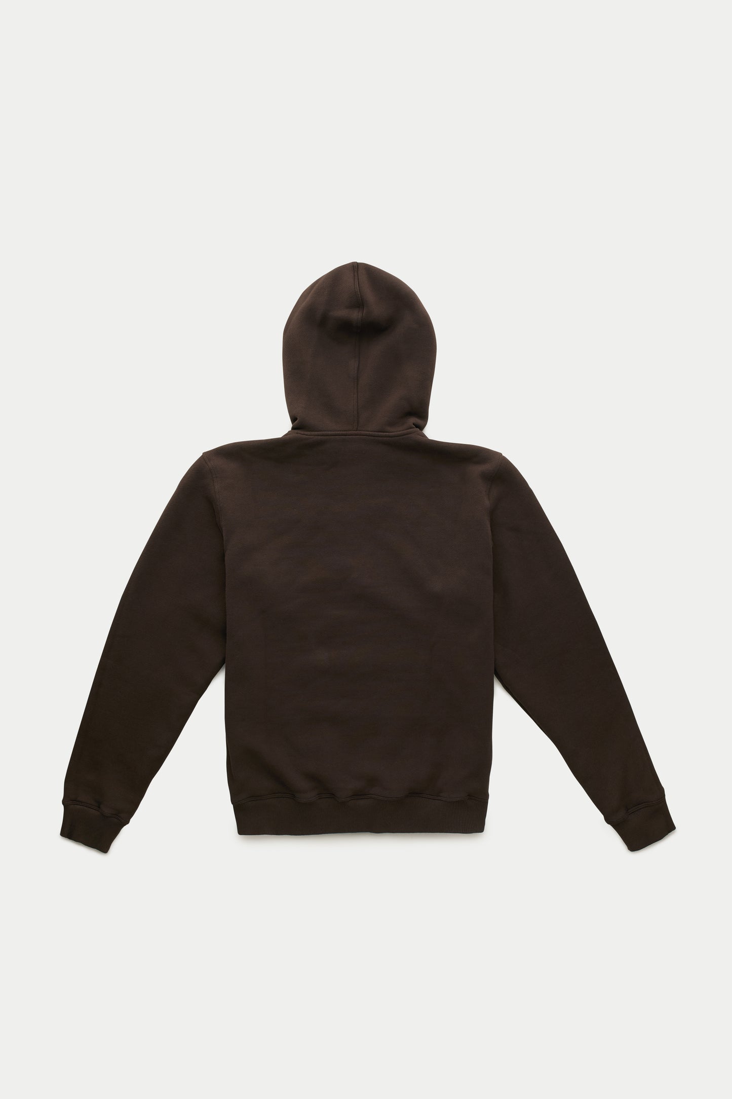 Cotton Fitted Hoodie Seal Brown