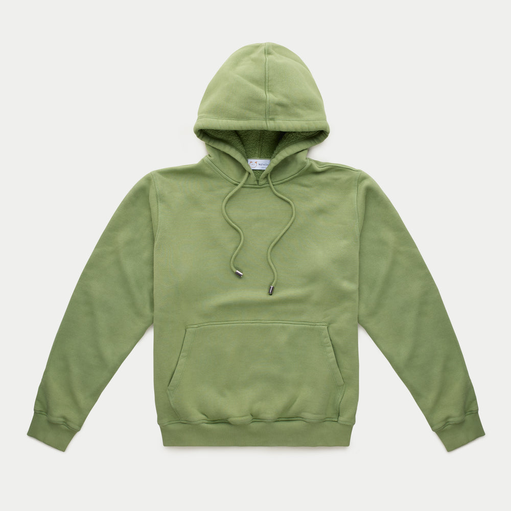 Cotton Fitted Hoodie Calliste Green