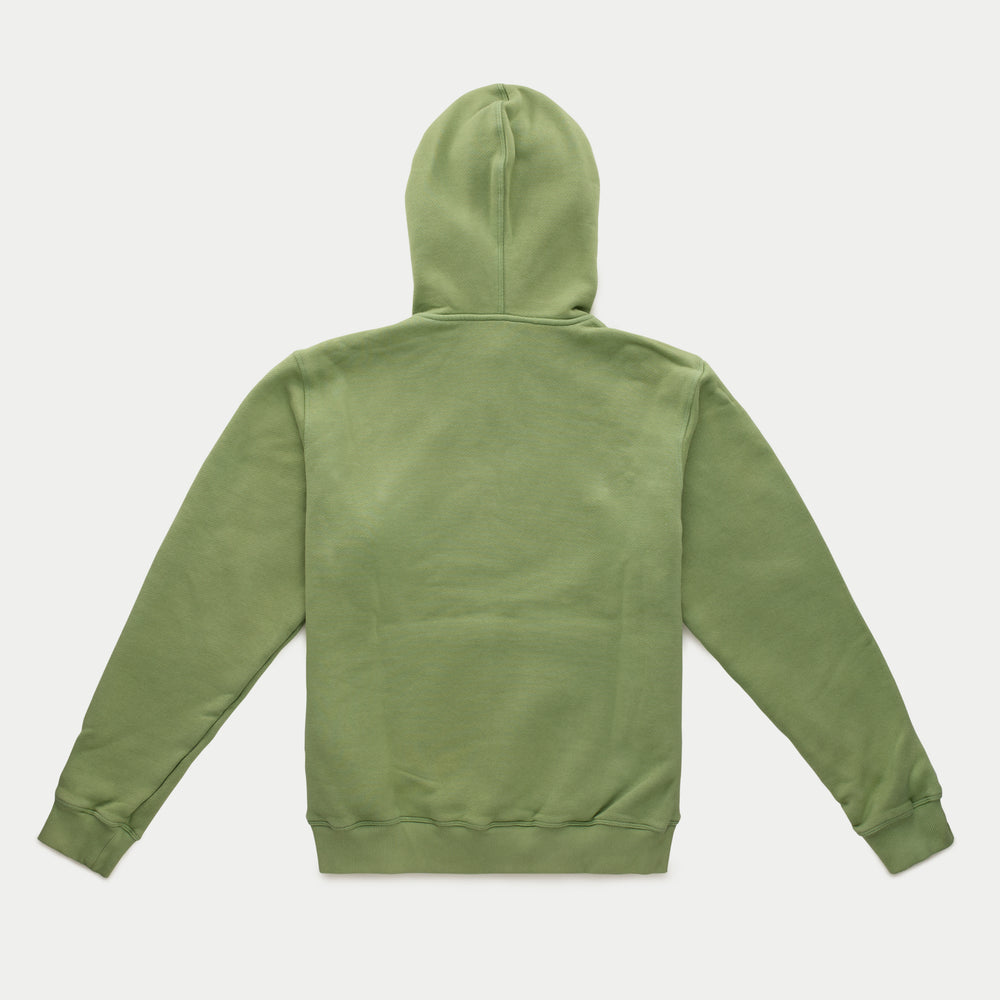 Cotton Fitted Hoodie Calliste Green