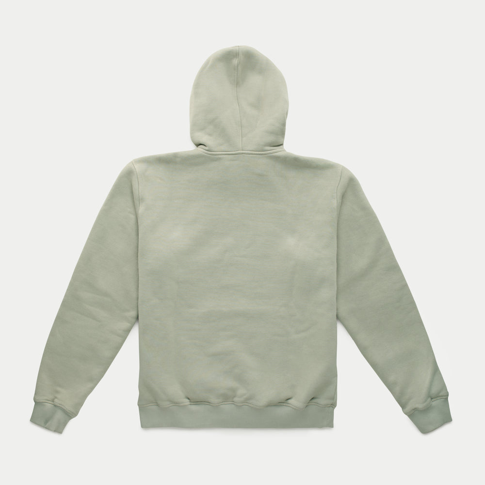 Cotton Fitted Hoodie Eucalyptus