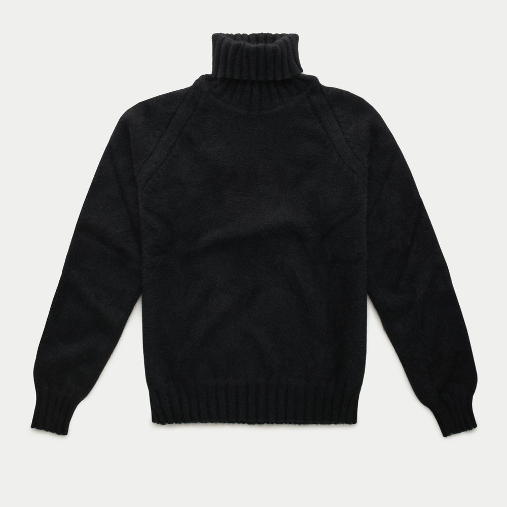 Arctic Fox Raglan Turtleneck Sweater Black