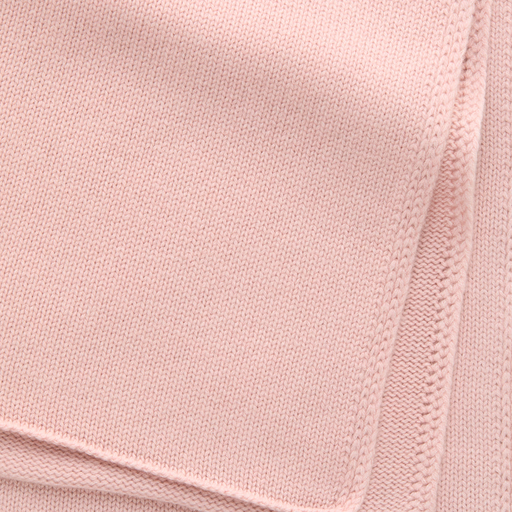 Knitted Maglia Rasata Cashmere Scarf Rose Pink